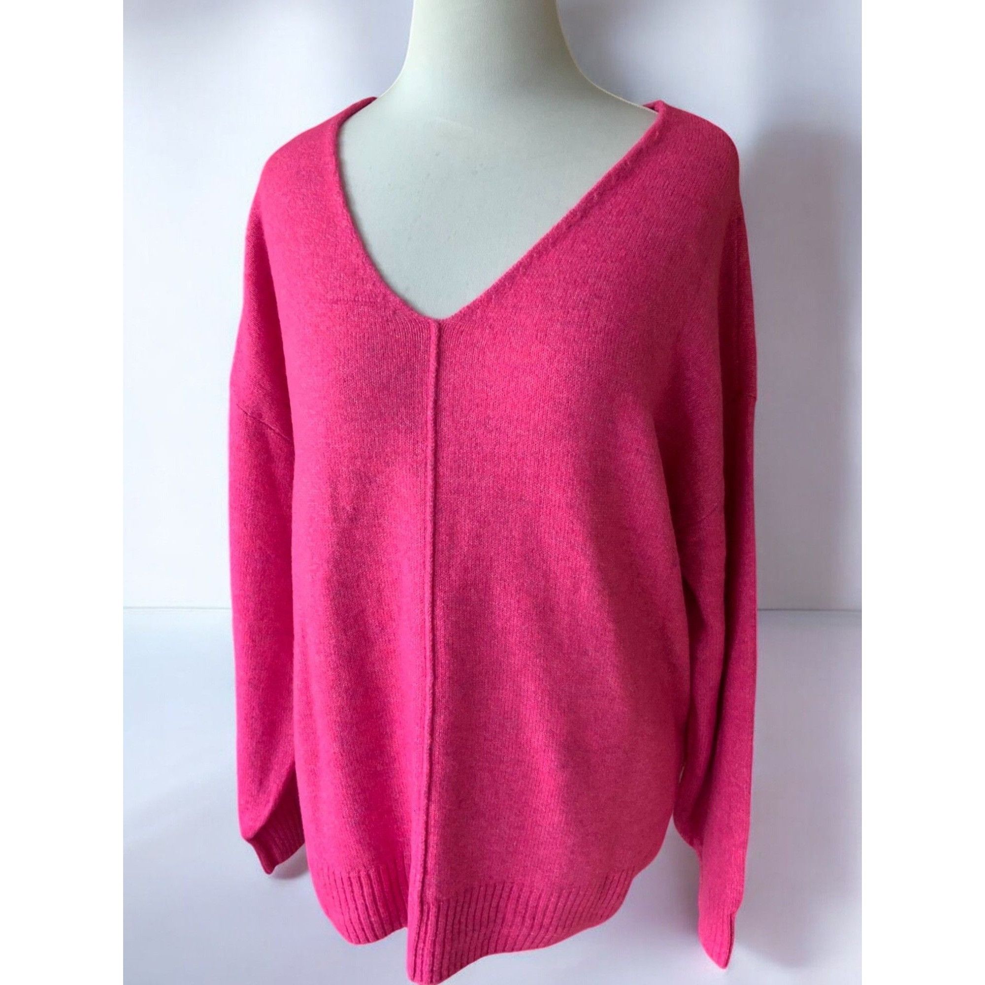 Vince Camuto Vince Camuto Long Sleeve VNeckline Pink Sweater NEW Large Size L / US 10 / IT 46 - 7 Thumbnail