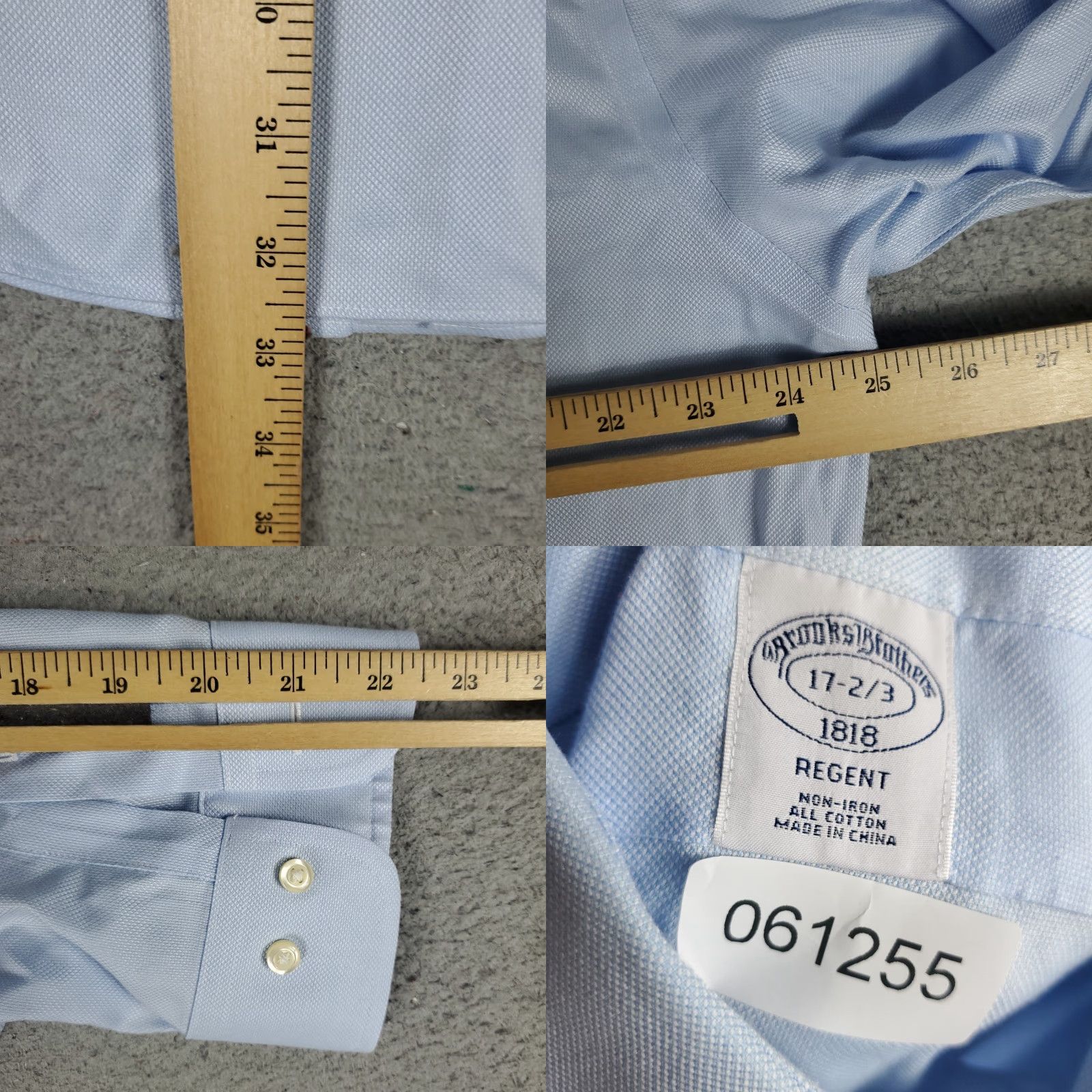 Brooks Brothers VINTAGE Brooks Brothers Dress Shirt Men 17 Blue Long Sleeve Business Casual Formal Workwear Size 46R - 8 Thumbnail