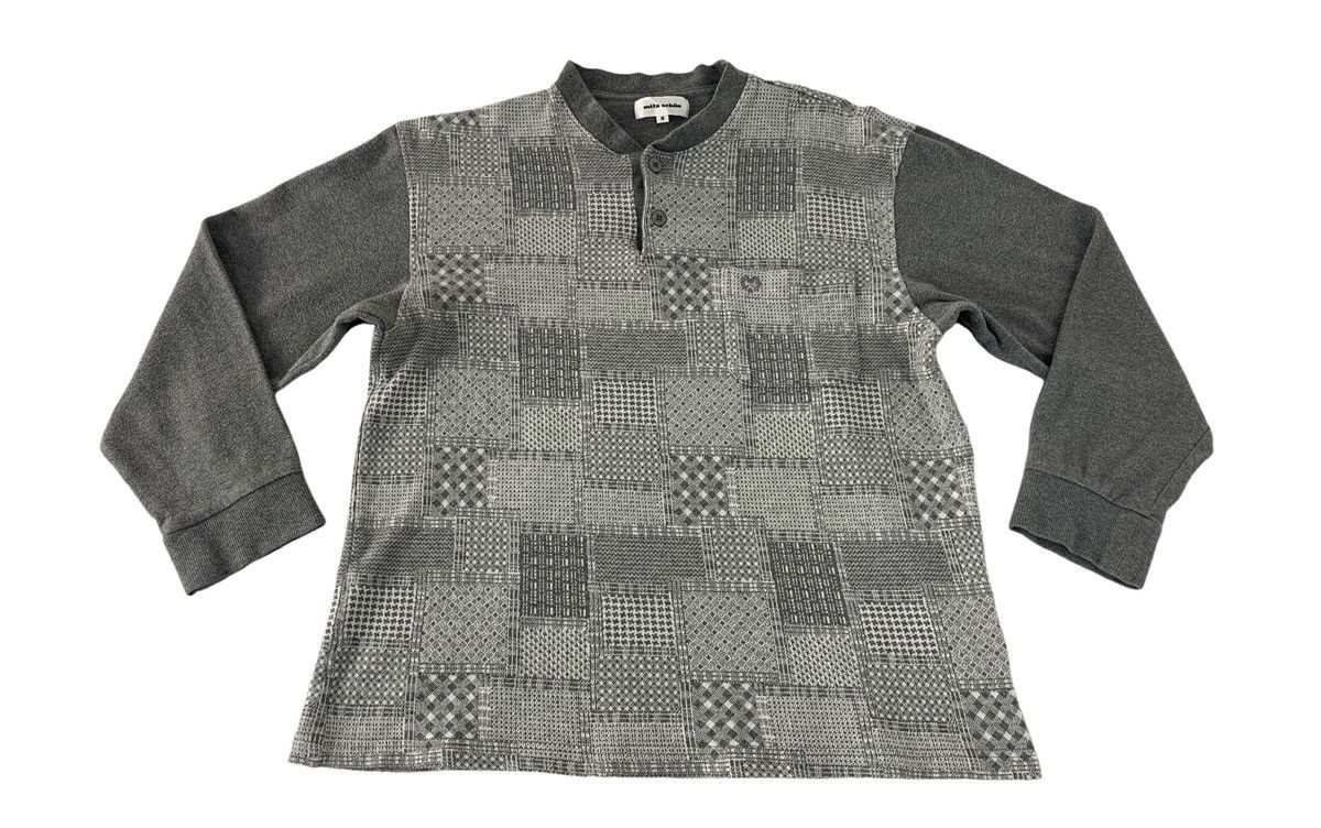 Mila Schon Mila Schon Checked Single Pocket Henley Neck Printed Tee Size US M / EU 48-50 / 2 - 1 Thumbnail
