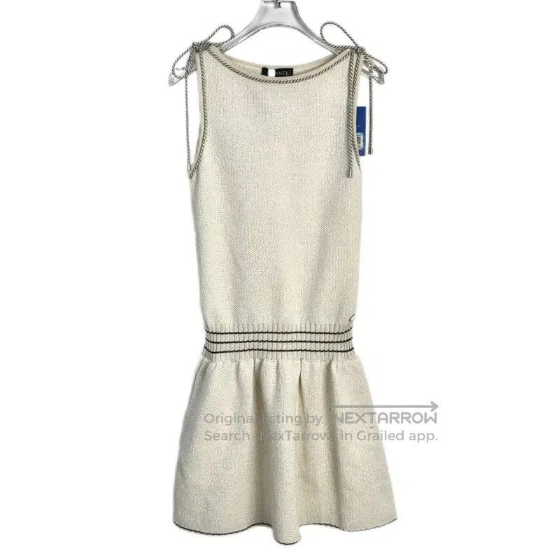 Chanel Chanel Cotton Blend Cream Dress for Women . Size XXS / US 00 / IT 34 - 1 Thumbnail