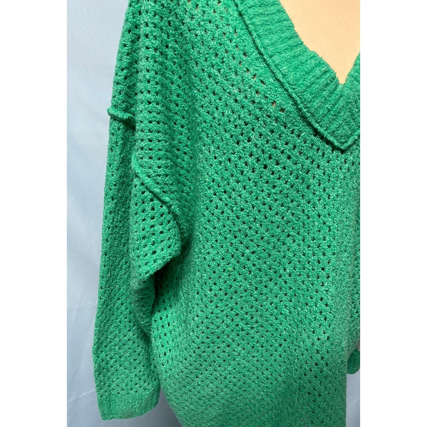 Other AERIE Women’s Open Weave Oversized V-Neck Sweater | Size M Size M / US 6-8 / IT 42-44 - 3 Thumbnail