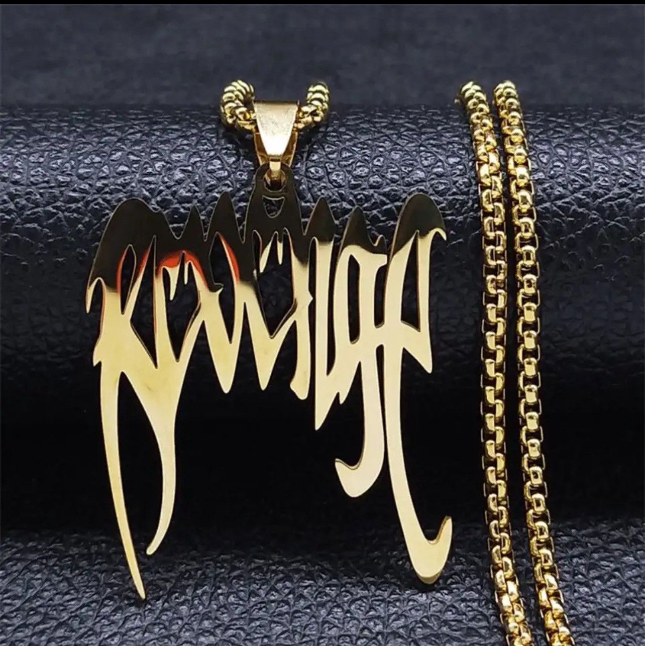 Anime Gold Colour Revenge Pendant Necklace Size ONE SIZE - 1 Thumbnail