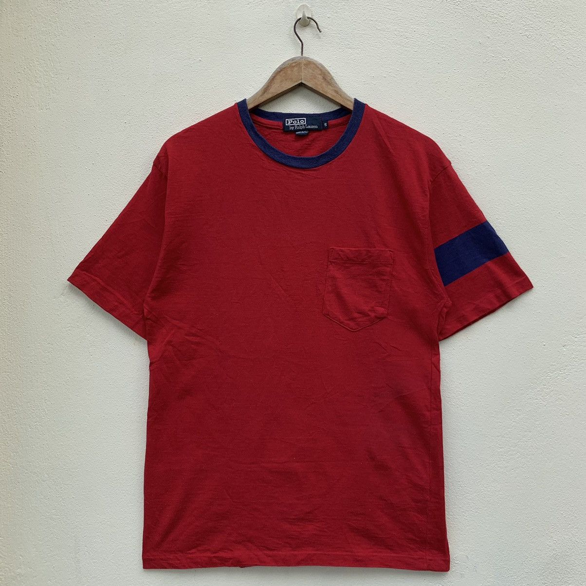 Polo Ralph Lauren × Ralph Lauren × Vintage Vintage 90s POLO RALPH LAUREN P-WING POCKET T-shirt Size US S / EU 44-46 / 1 - 5 Thumbnail