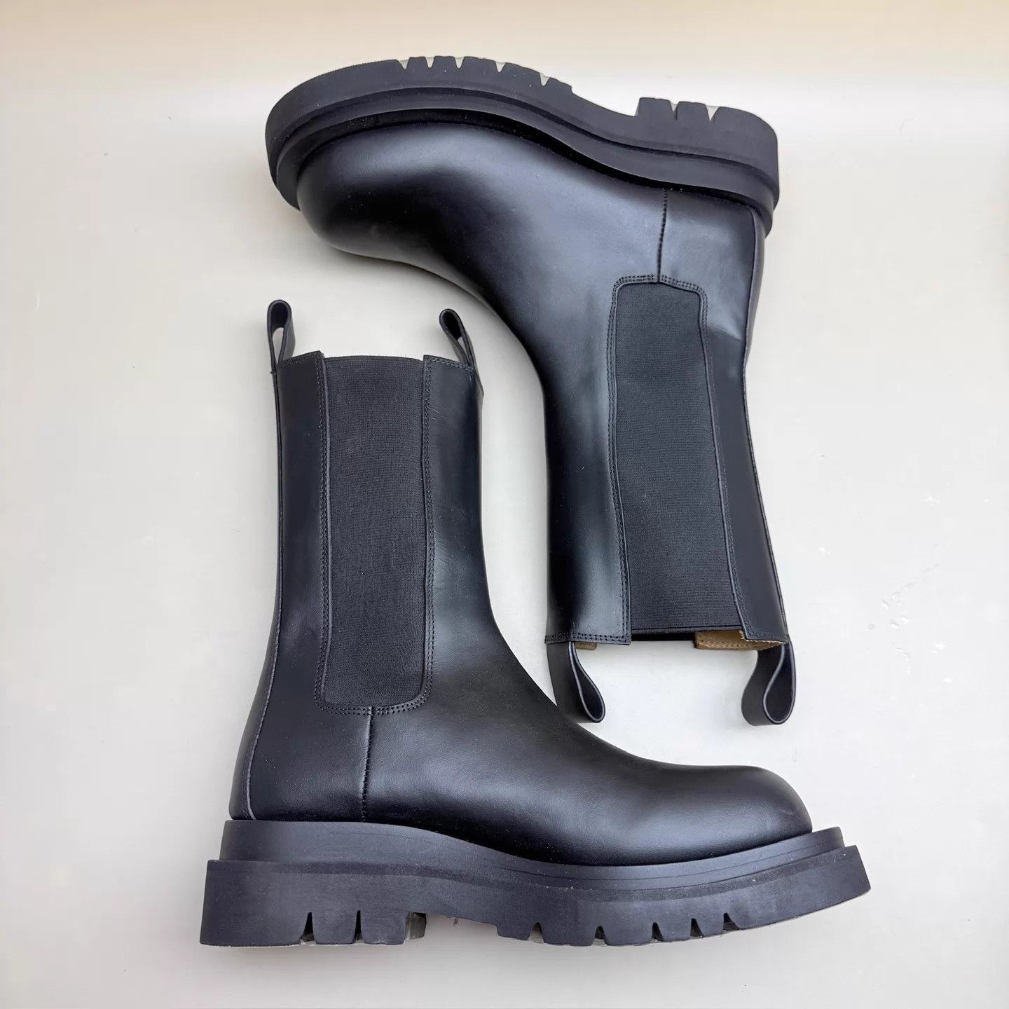 Bottega Veneta Bottega Veneta Black Mid-Calf Thick-Soled Boots Size 38 Size US 7.5 / IT 37.5 - 5 Thumbnail