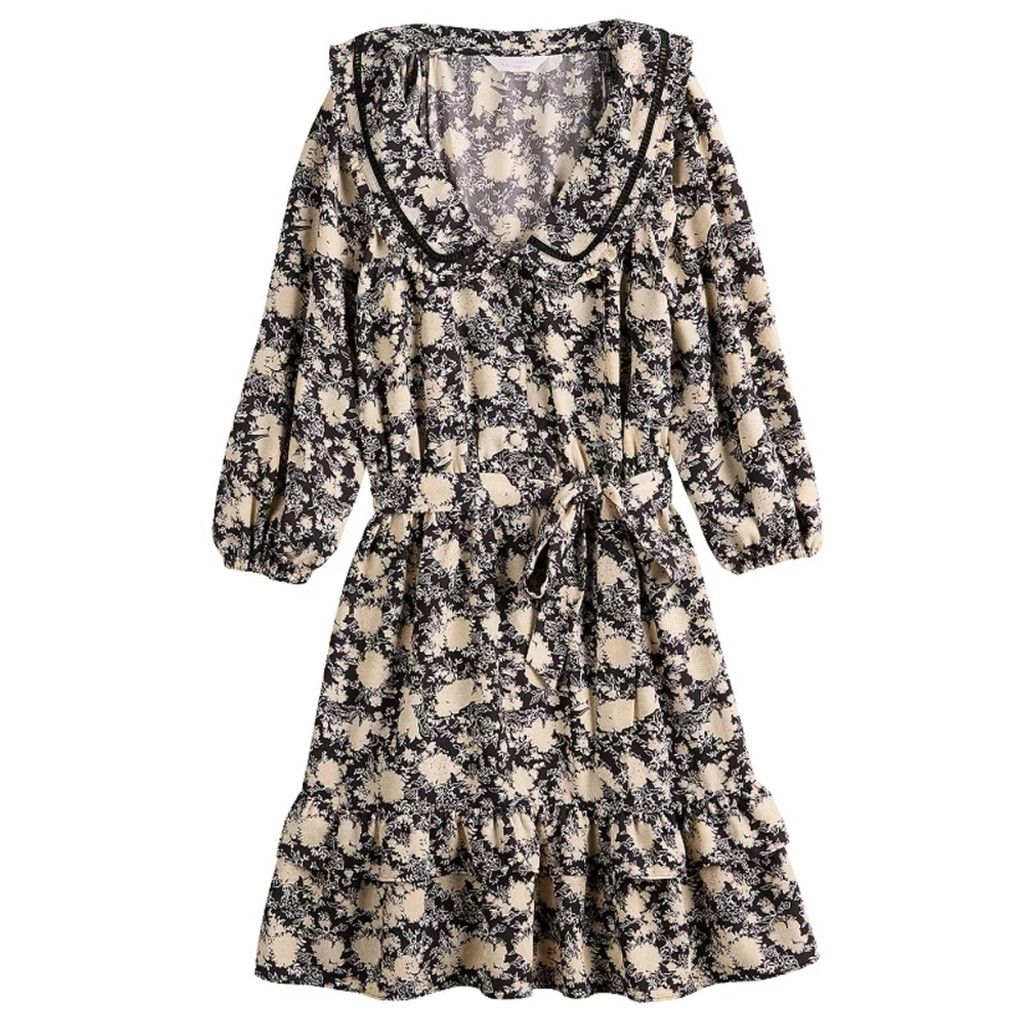 Lauren Conrad NWT LC Lauren Conrad Ruffle Chiffon Shirt Dress Size XS / US 0-2 / IT 36-38 - 3 Thumbnail