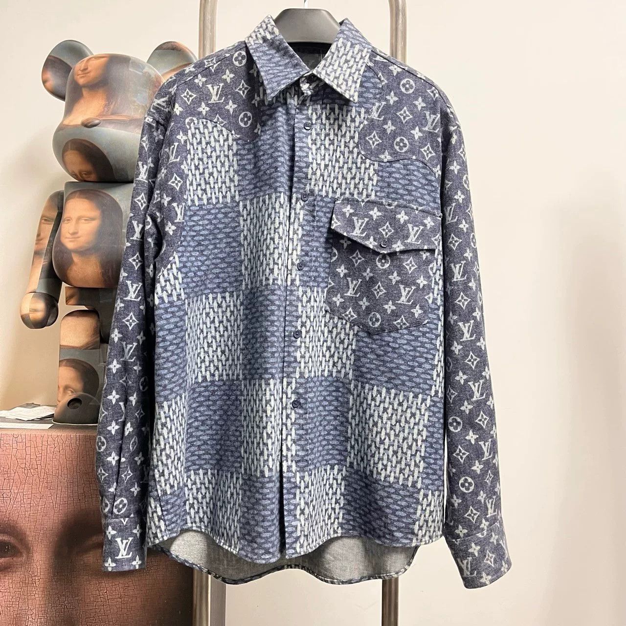 Louis Vuitton Louis Vuitton Nigo Checkered Knit Shirt Size US S / EU 44-46 / 1 - 1 Thumbnail