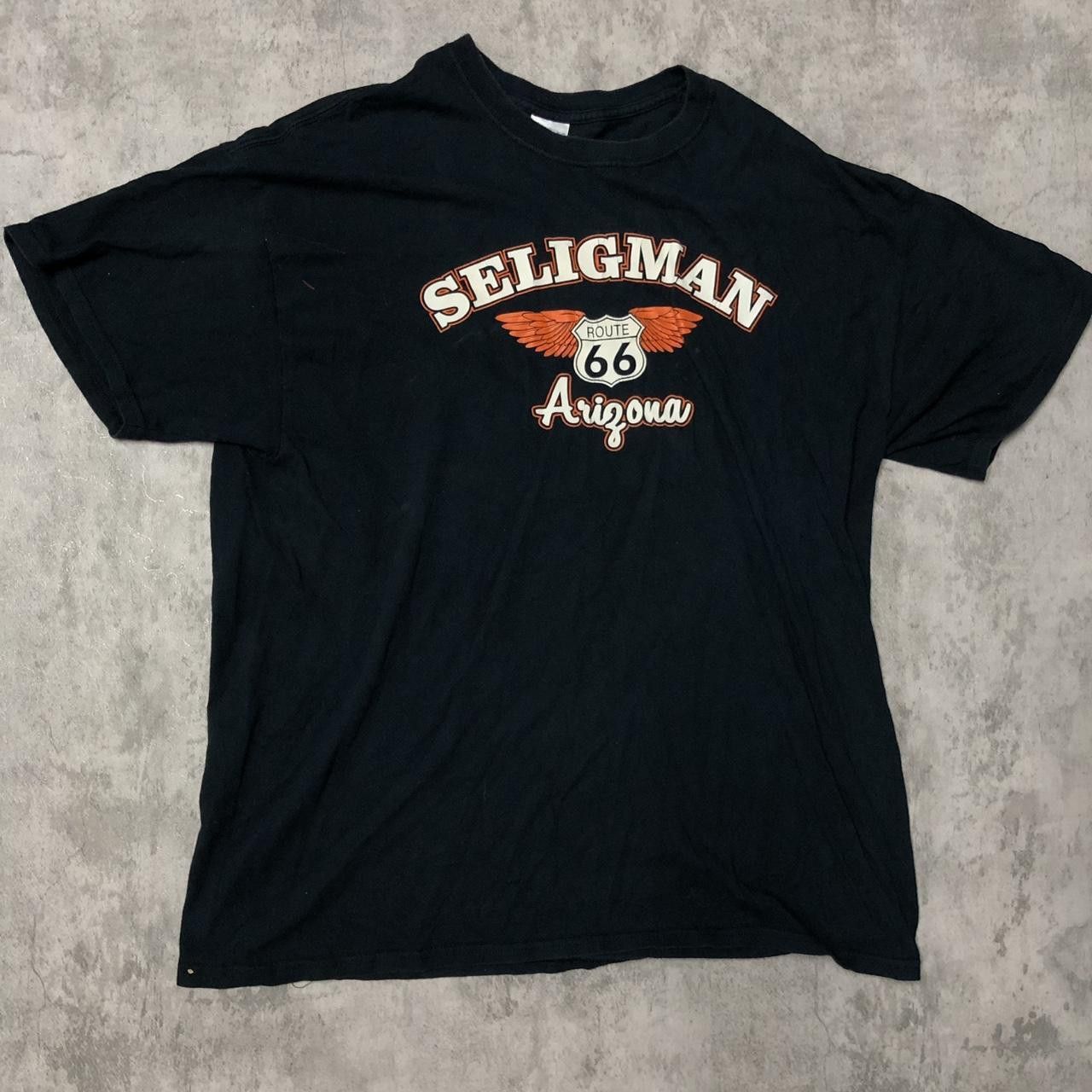 Gildan Black Gildan Route 66 Seligman Arizona T-shirt #retro Size US XL / EU 56 / 4 - 1 Thumbnail
