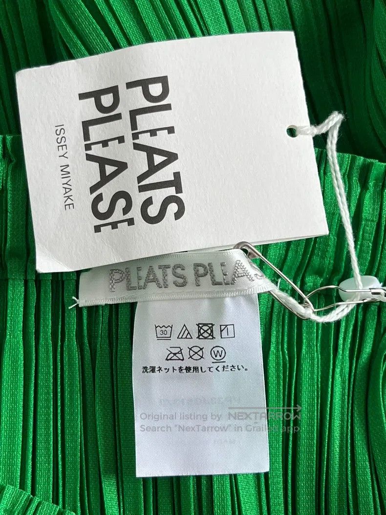 Issey Miyake Issey Miyake size:3 Green Midi Skirt Size 23" - 3 Thumbnail