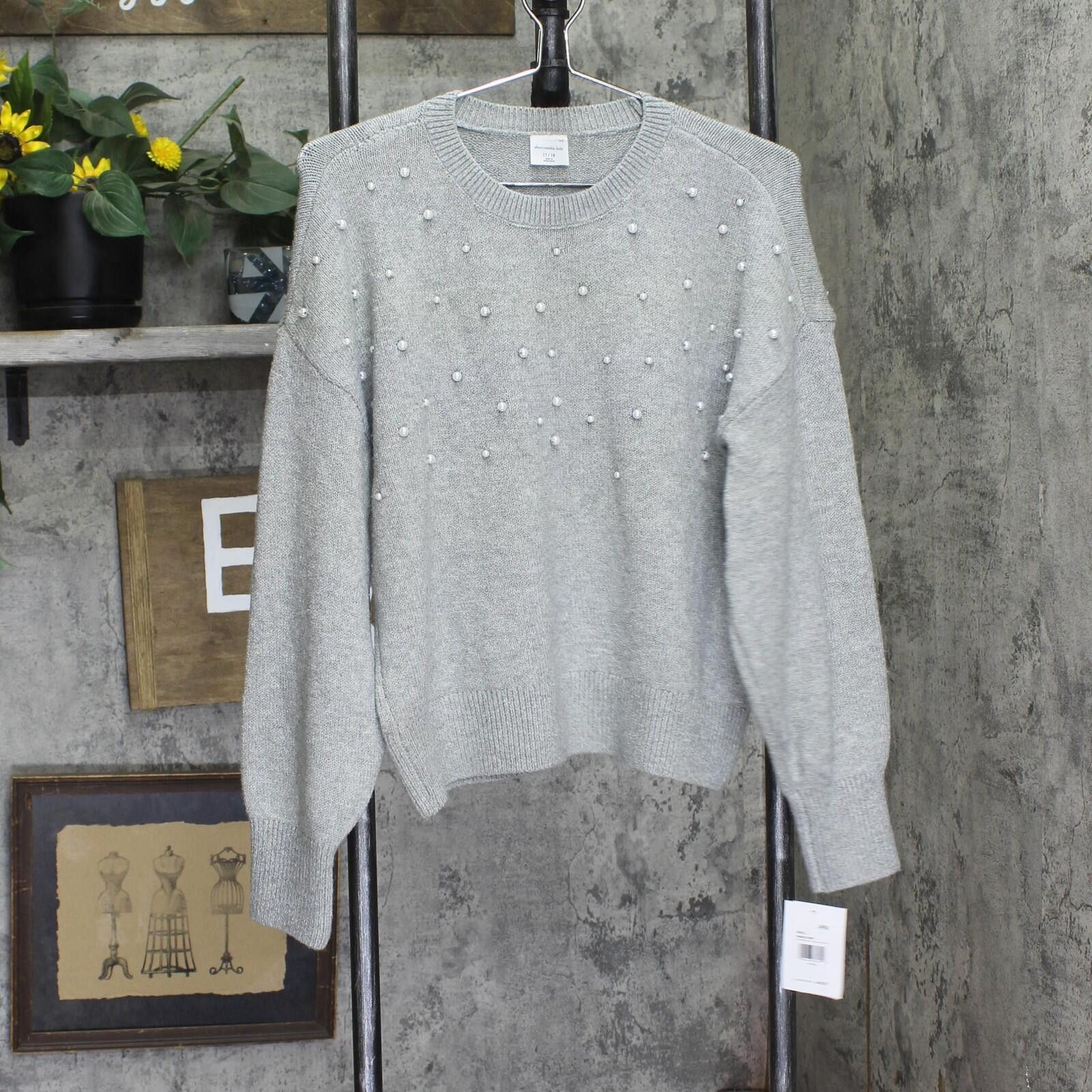 Other Abercrombie Girls Pearl Pullover Sweater 43ak32m Gray 17/18 Size US XXS / EU 40 - 1 Thumbnail