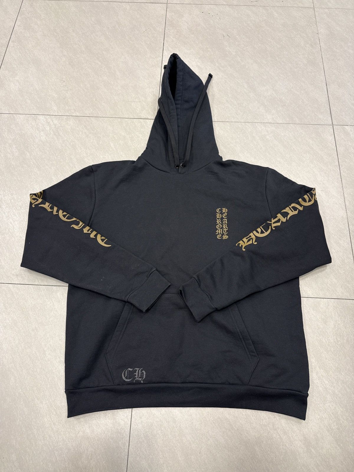 Chrome Hearts Chrome Hearts Vertical Logo Hoodie Black Olive Size US L / EU 52-54 / 3 - 1 Thumbnail