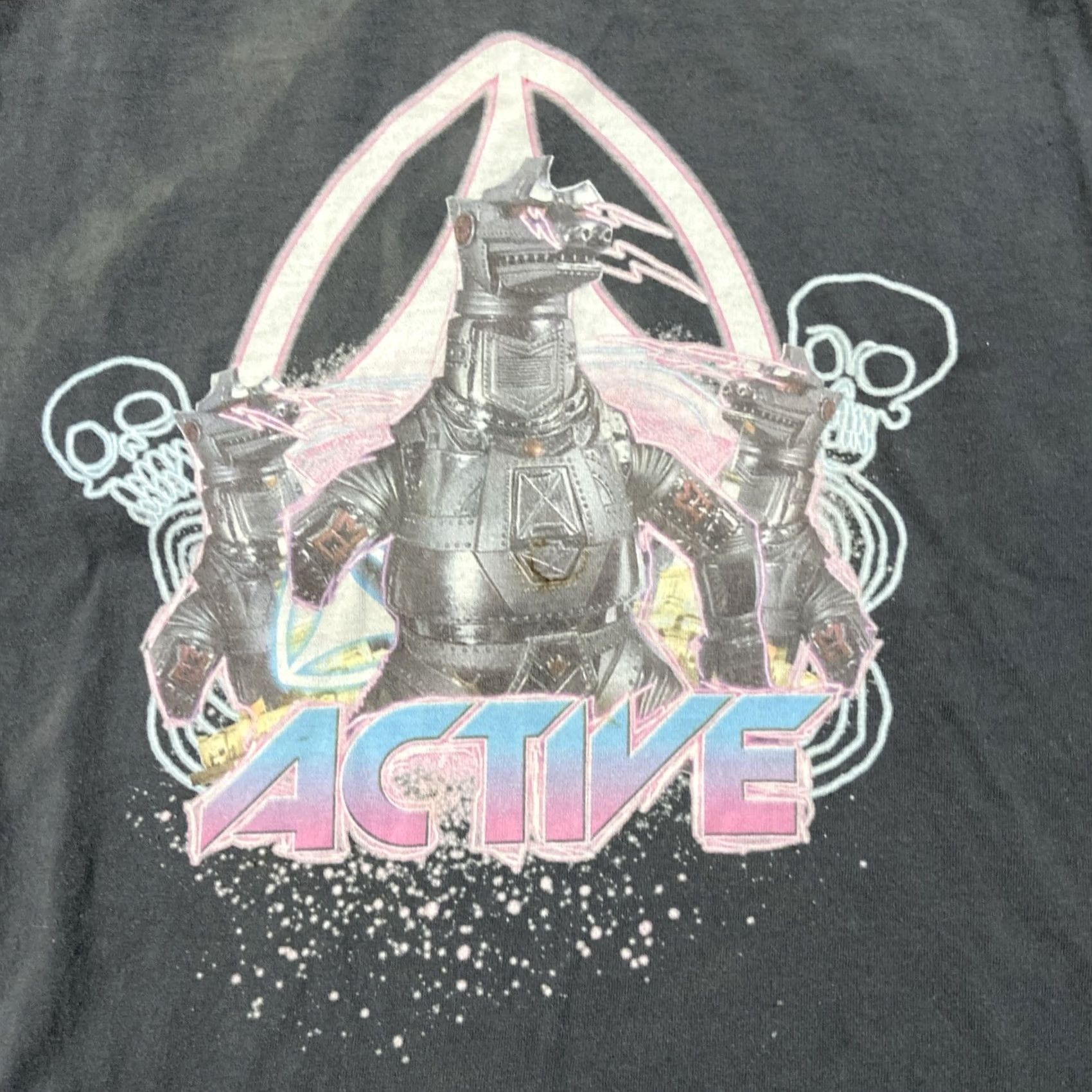 Vintage VINTAGE Mecha Godzilla Shirt Knit Graphic Tee Active Logo Men L Black 2000s Y2K Skate Godzilla 90s Theme Nights Mens Size US L / EU 52-54 / 3 - 3 Thumbnail