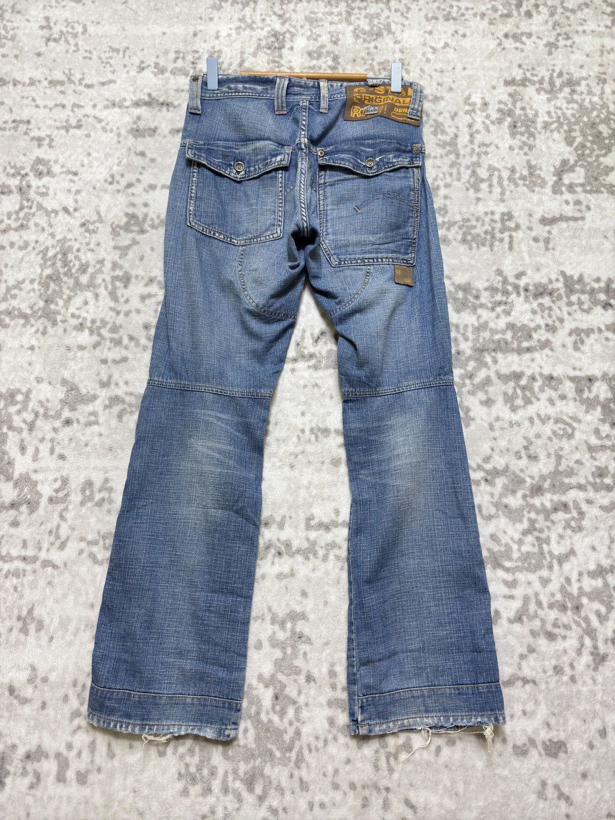 G-Star Vintage G-Star RAW Flared Patchwork Knee Statement Denim Size US 30 / EU 46 - 2 Thumbnail