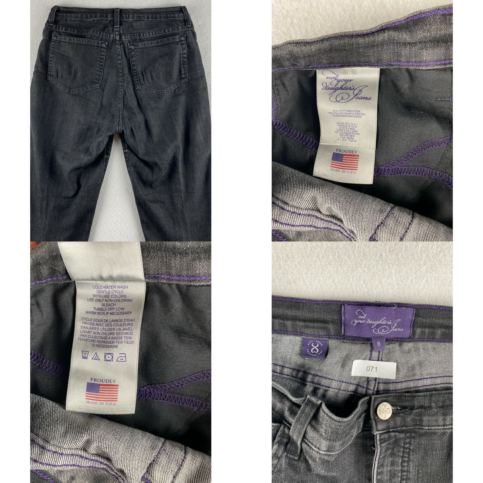 NYDJ NYDJ Jeans Black 8 NYDJ Not Your Daughters Jeans 8 Black Mom Relaxed Stretch Denim Pants Women Size 30" / US 8 / IT 44 - 8 Thumbnail
