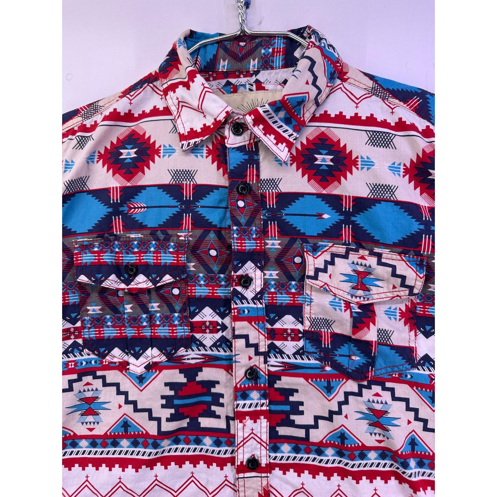 Decibel Decibel Tribal Pattern Dress Short Sleeve Shirt Size Large Size US L / EU 52-54 / 3 - 6 Thumbnail