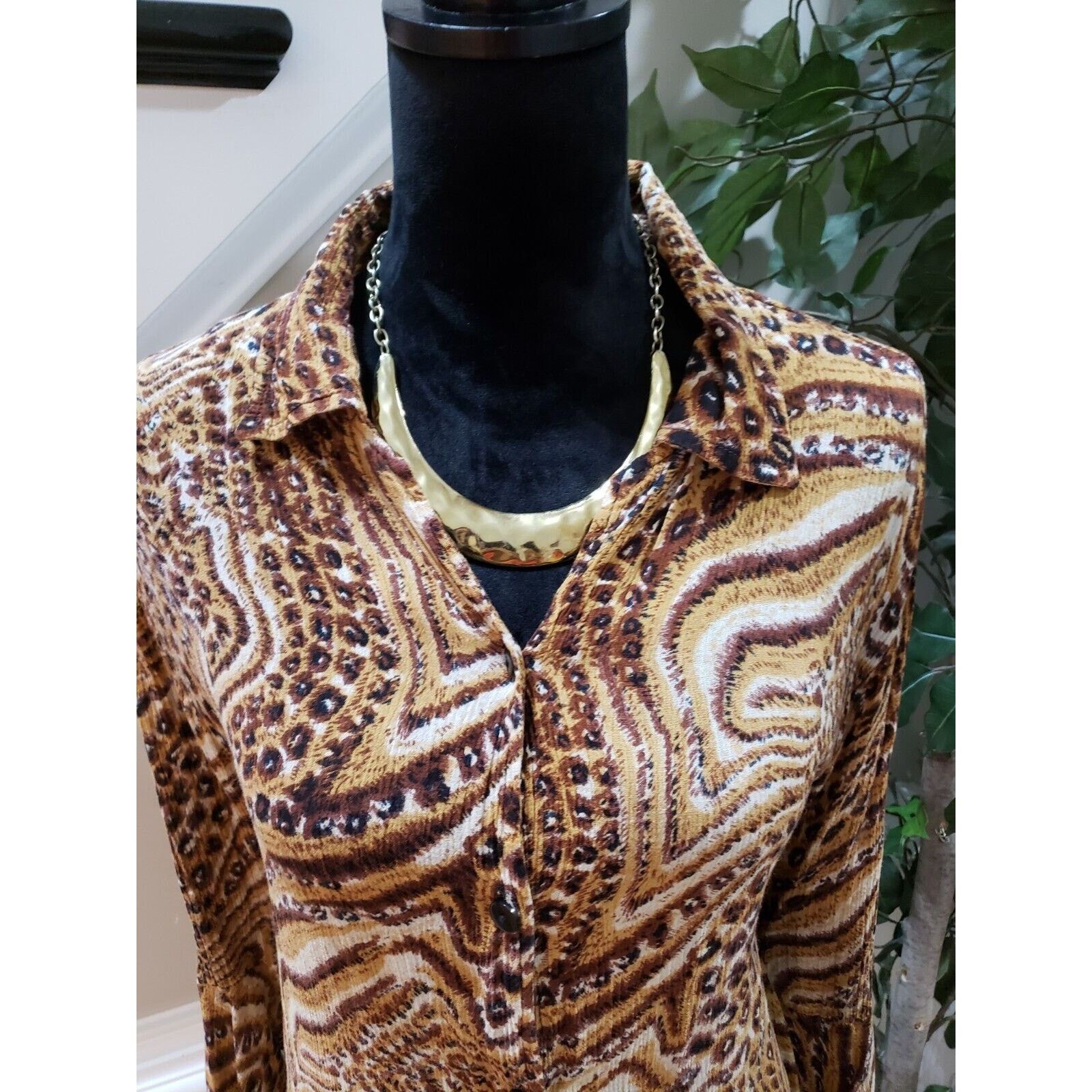 Other MPH Collection Collared Long Sleeve Button Down Shirt 2X Size XXL / US 16-18 / IT 52-54 - 2 Thumbnail