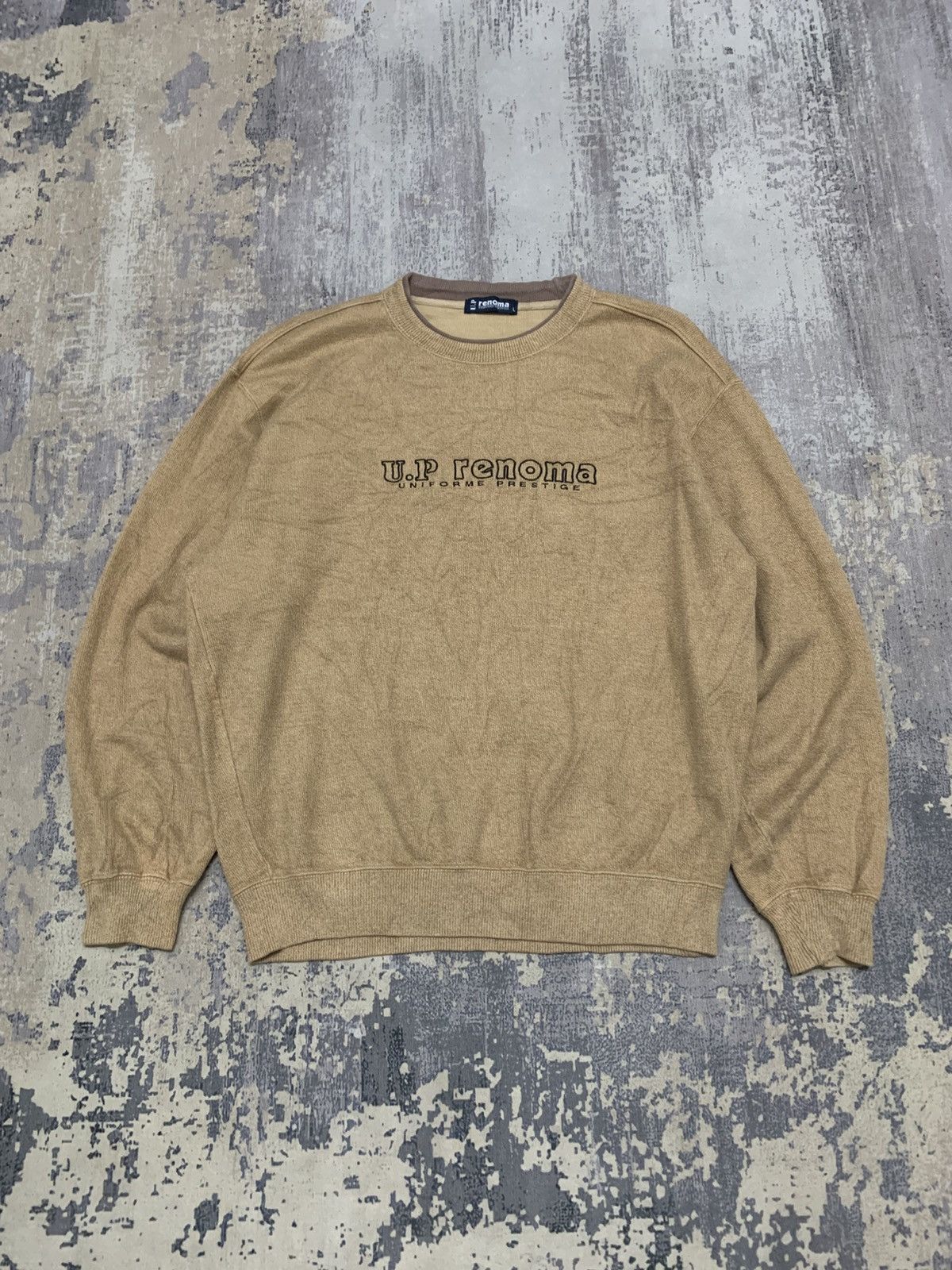 Japanese Brand Vintage 90s U.P. Renoma Uniforme Prestige Sweatshirt Tan M Size US L / EU 52-54 / 3 - 1 Thumbnail