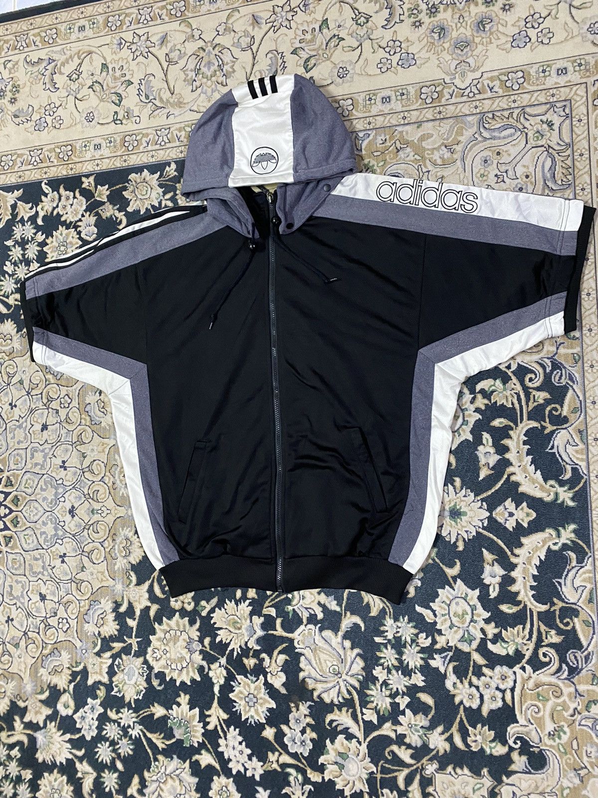 Adidas Adidas Vintage Zip Hoodie Short Sleeves Size US XL / EU 56 / 4 - 2 Thumbnail