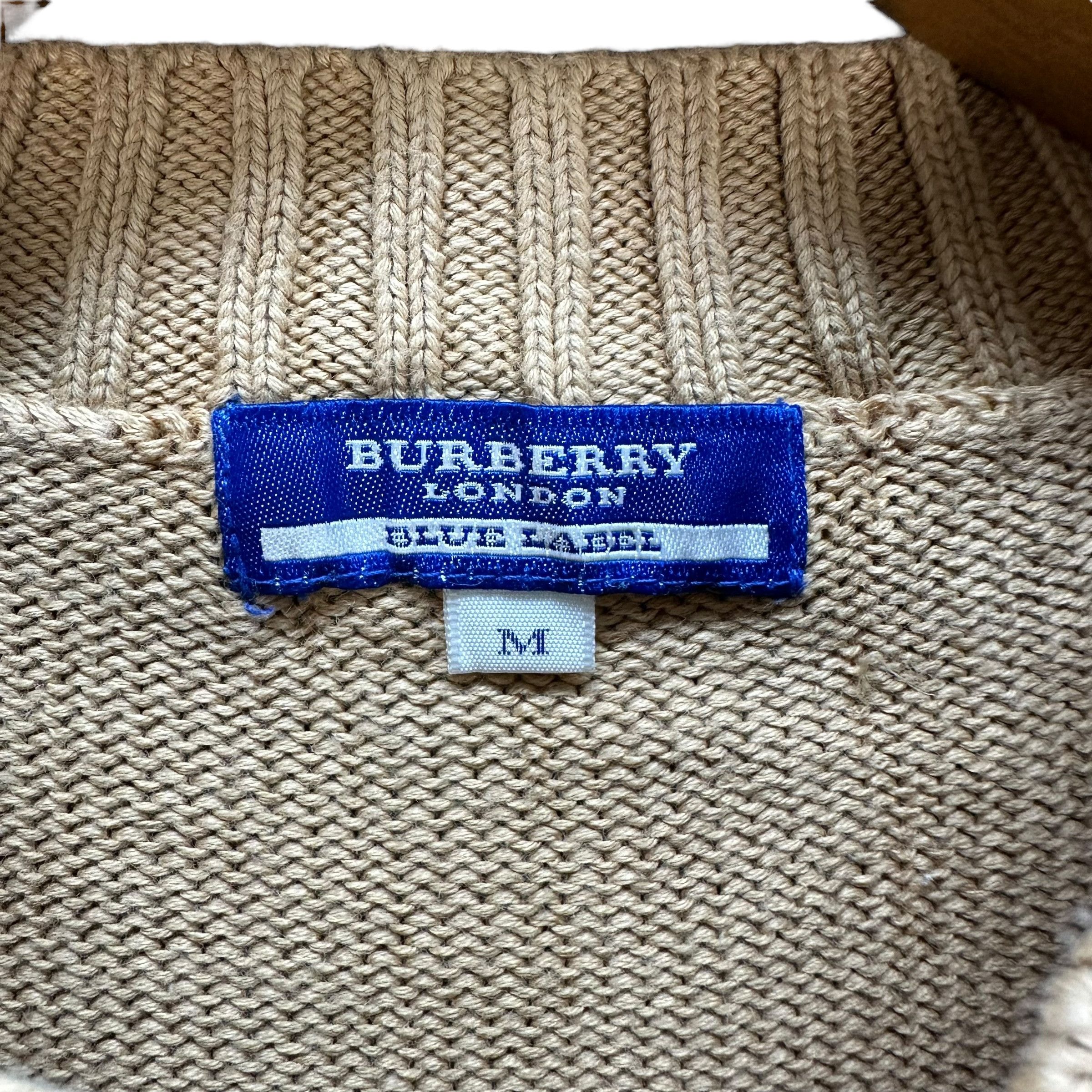 Burberry Burberry Blue Big Logo ShortSleeve Knitted Sweater #A13-0320 Size M / US 6-8 / IT 42-44 - 7 Thumbnail