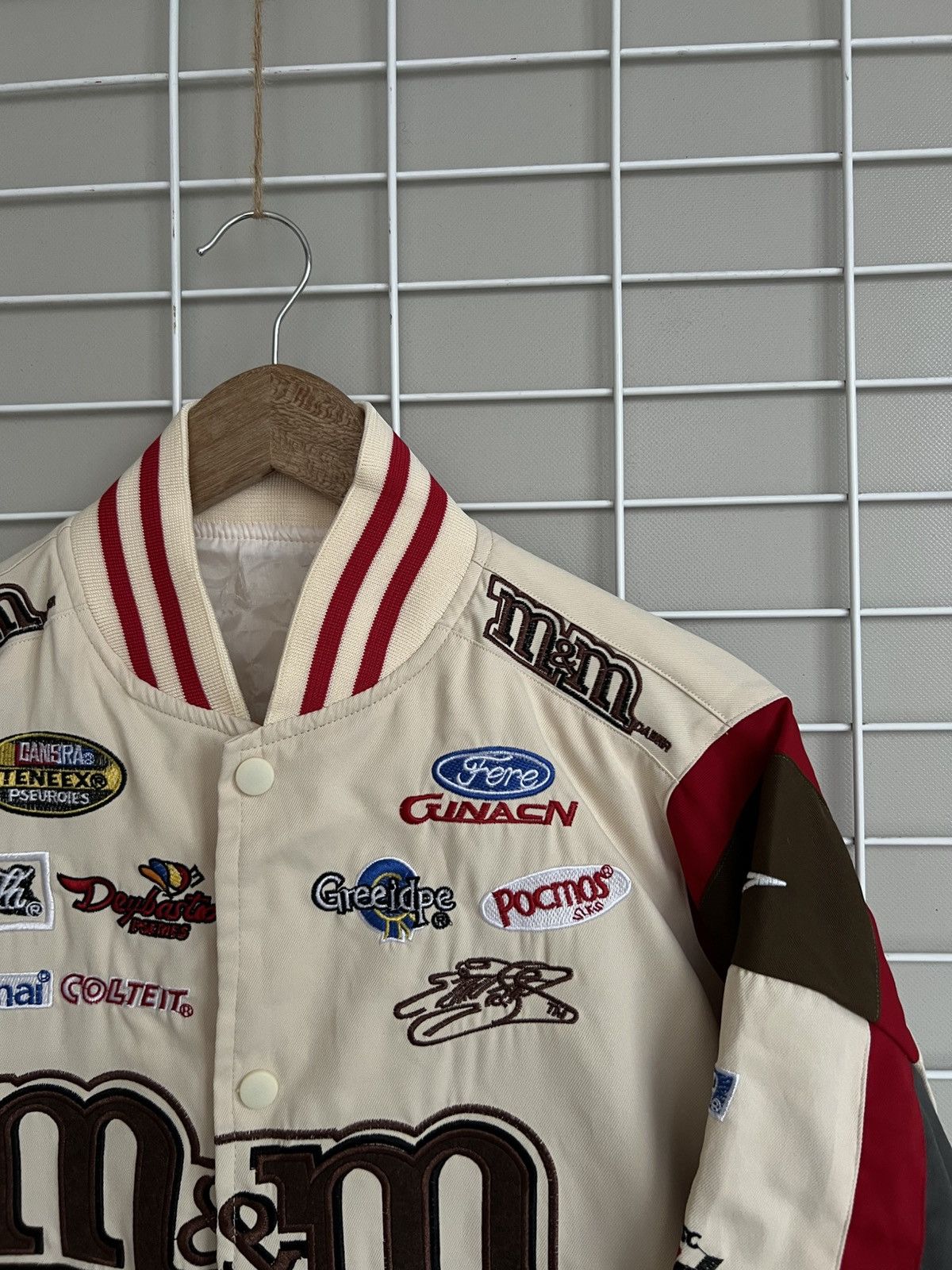 Other M&M Nascar Racing Jacket Mens Size M Varsity Snap Bomber Size US M / EU 48-50 / 2 - 6 Thumbnail