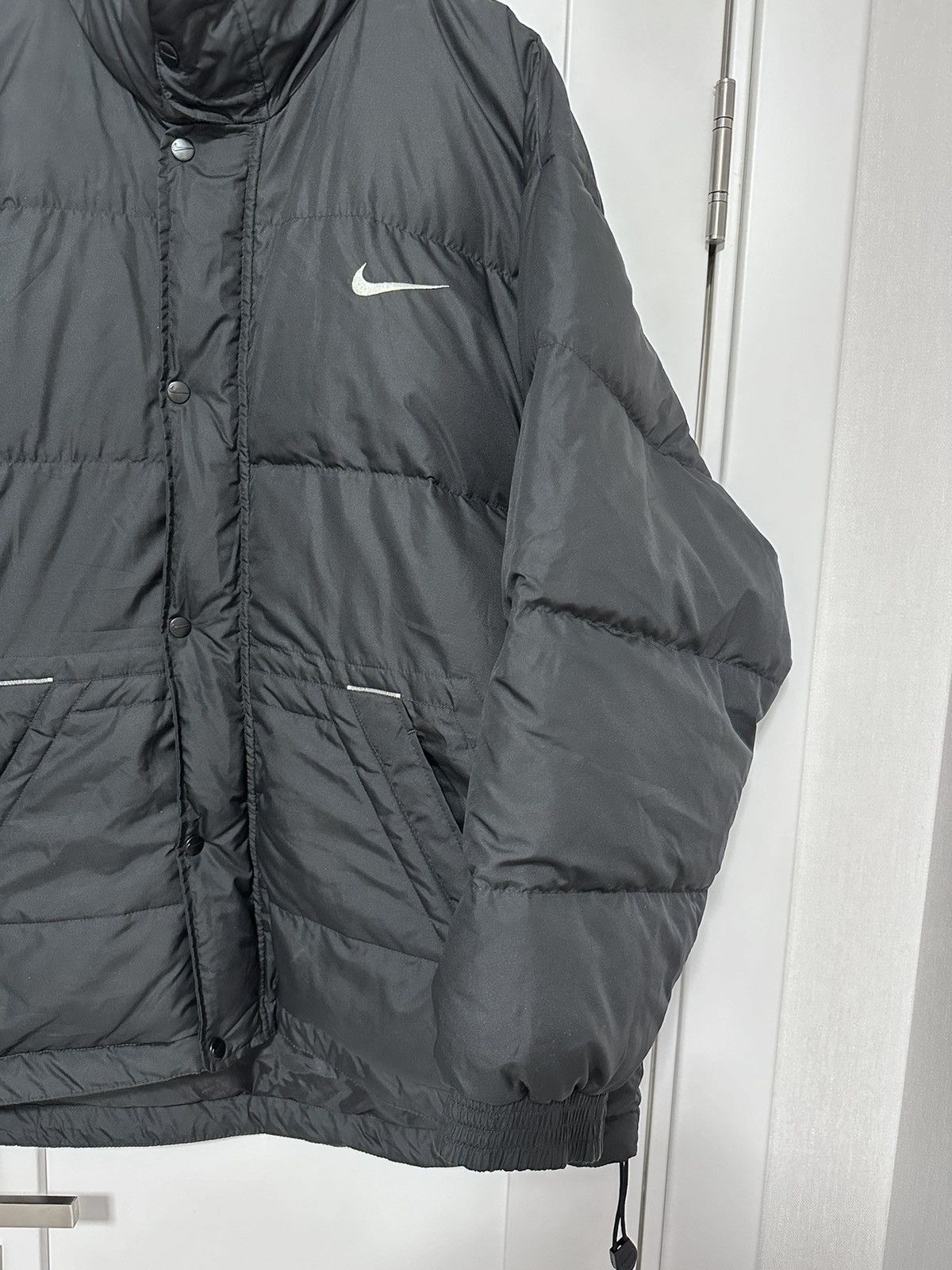 Nike × Vintage Nike Puffer Jacket Duck Down Fill 1990s Vintage Big Logo Size US XL / EU 56 / 4 - 3 Thumbnail