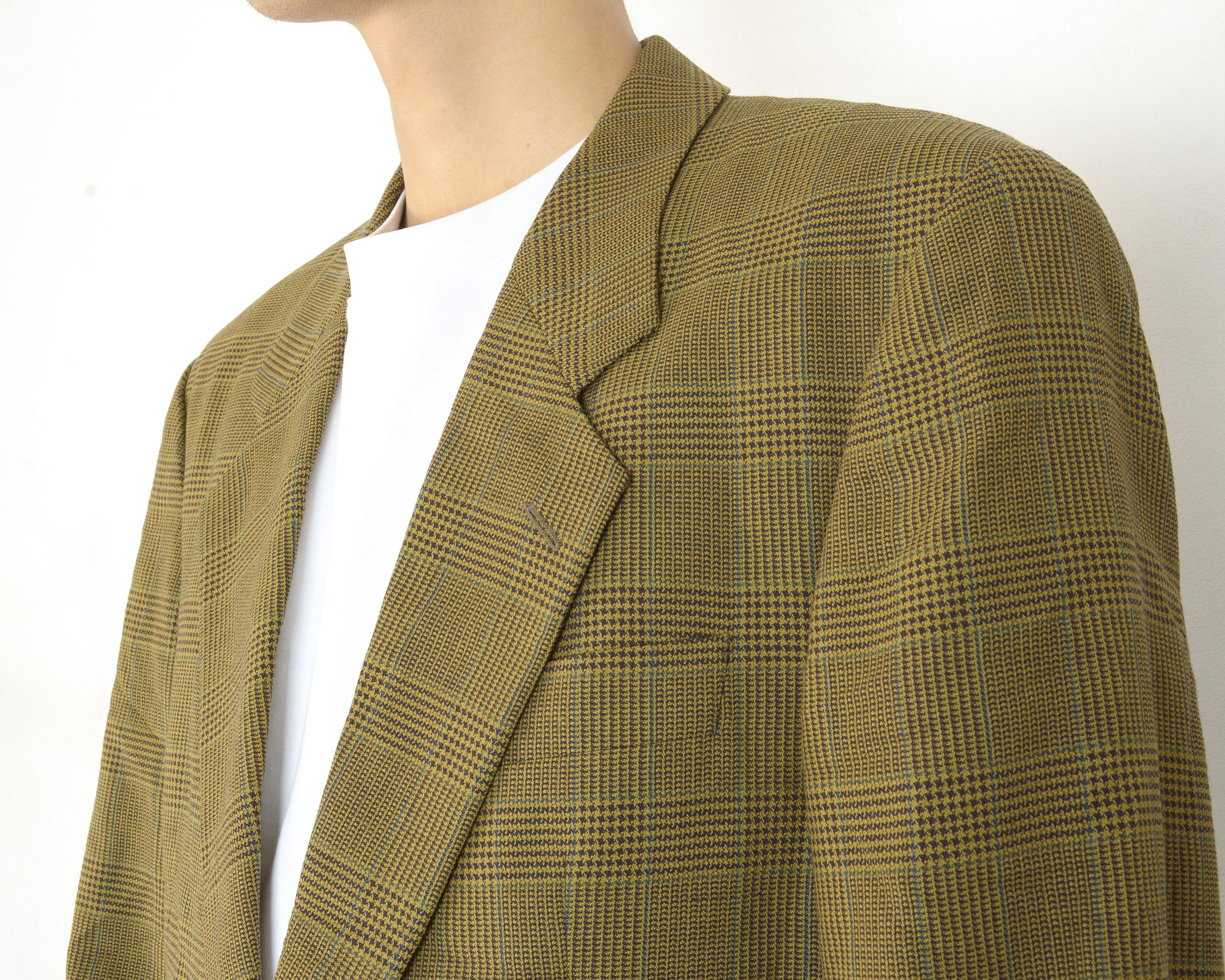 Hugo Corleone Vintage US 40 Blazer Virgin Wool M Jacket Check Size 40R - 5 Thumbnail