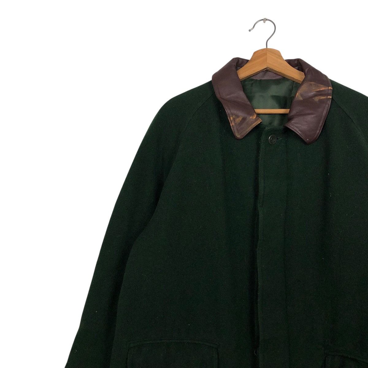Japanese Brand 📌Vintage Chore Jacket Wood Lander Leather Collar Size US L / EU 52-54 / 3 - 8 Thumbnail