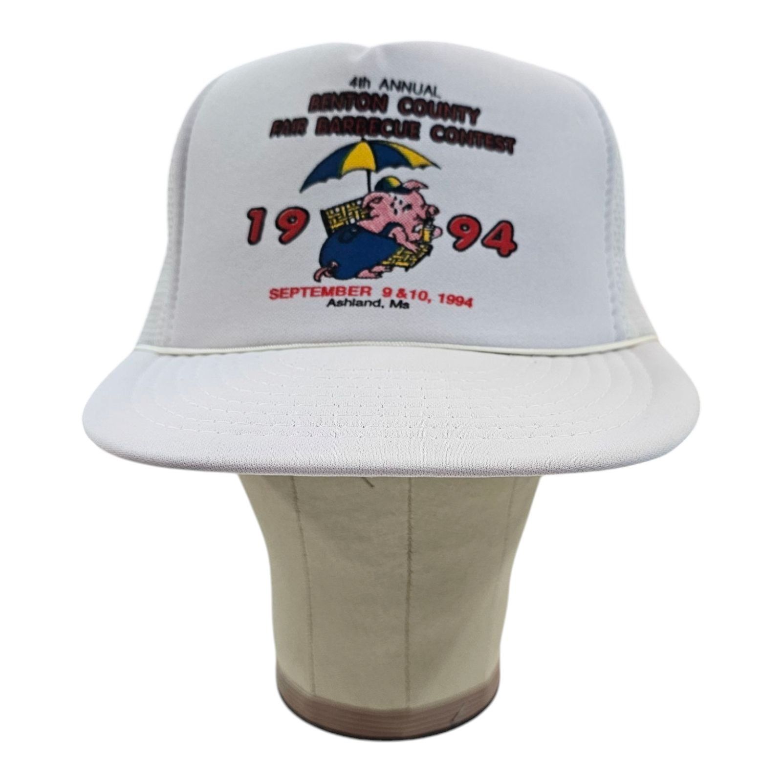 Other 1994 Benton County Fair Barbecue Contest Mesh Snapback Cap Size ONE SIZE - 10 Thumbnail