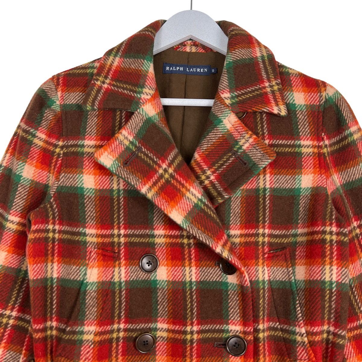 Ralph Lauren 🔥 RALPH LAUREN WOOL PLAID DOUBLE BREAST Size US S / EU 44-46 / 1 - 3 Thumbnail