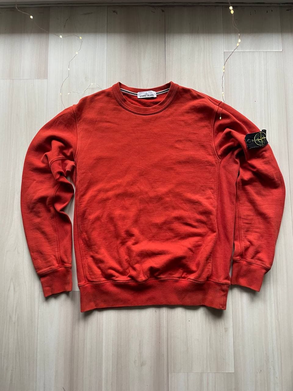 Pre-owned Stone Island X Vintage Stone Island Basic Y2k Sweatshirt In Red