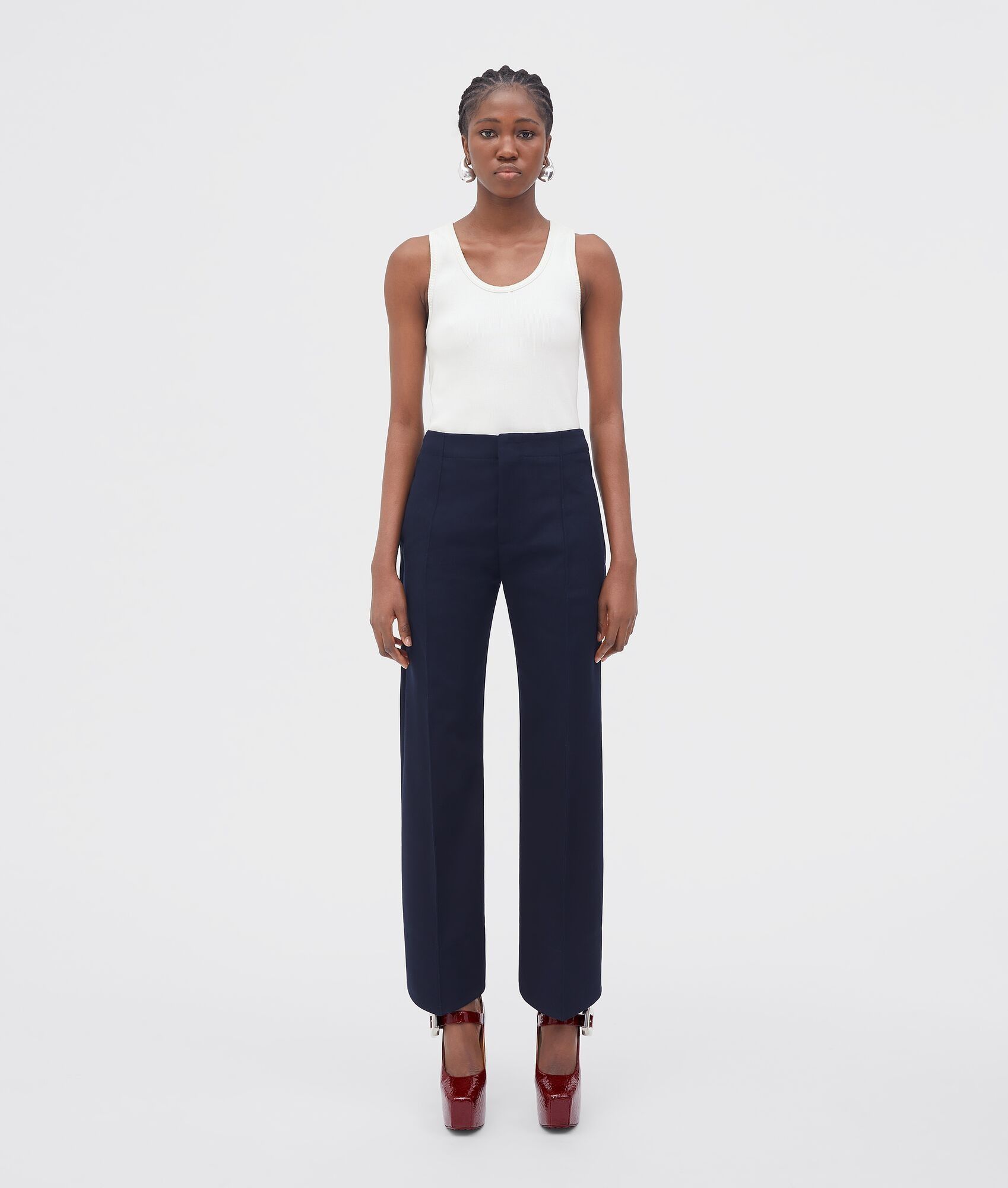 o1n1vont0325 Double Cotton Canvas Trouser in Blue