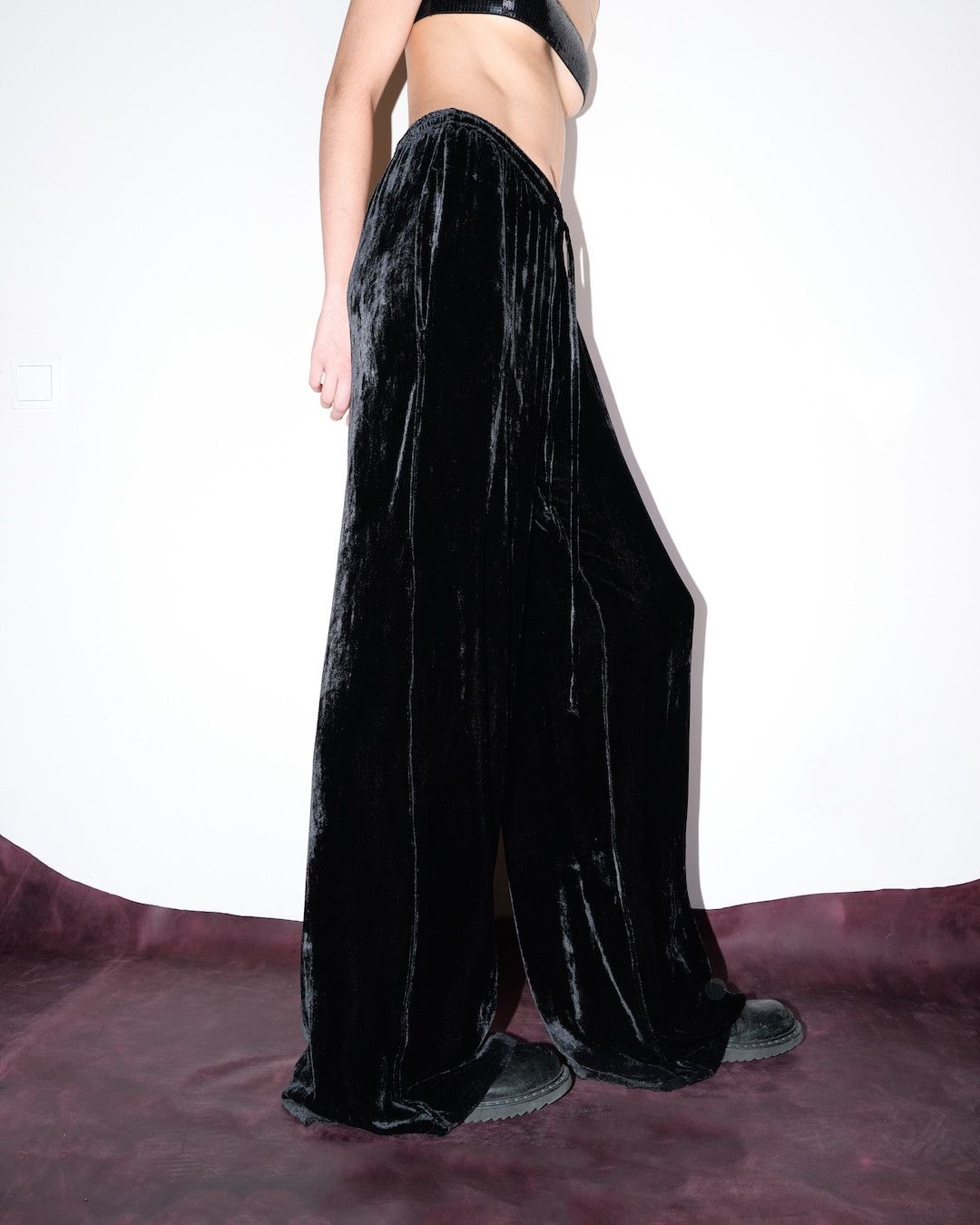 SILK VELOUR TRACKPANTS