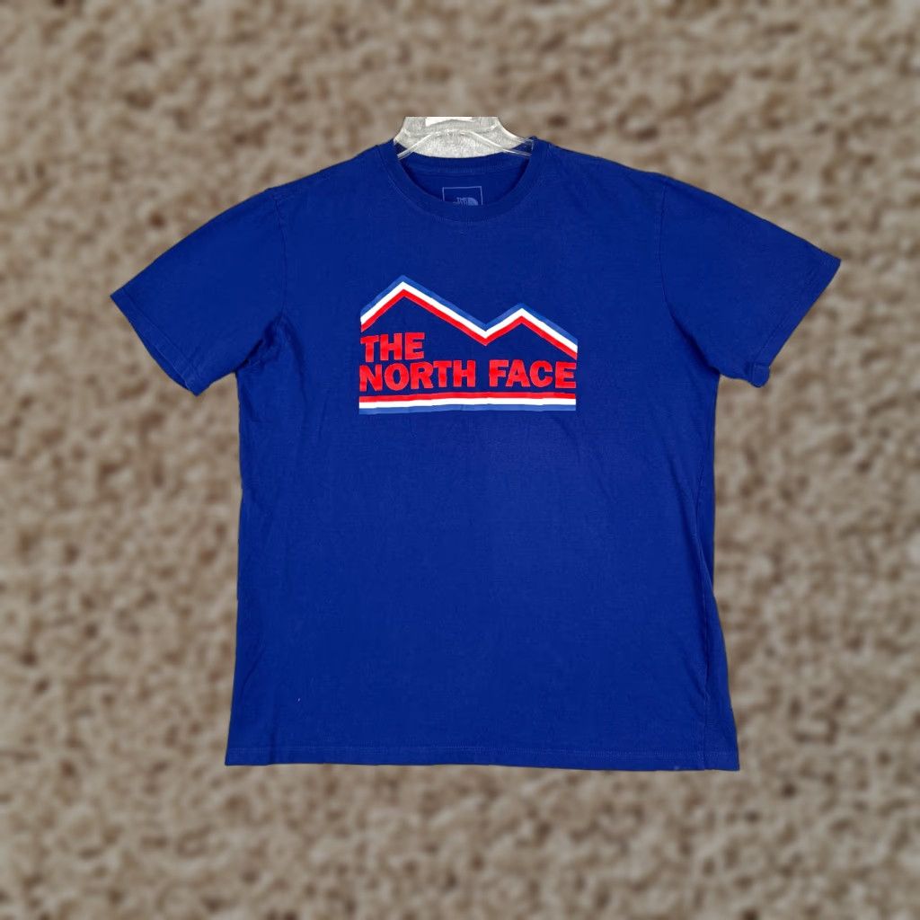The North Face The North Face Shirt Men L Blue 100% Cotton Short Sleeve Crew Neck Logo Size US L / EU 52-54 / 3 - 1 Thumbnail