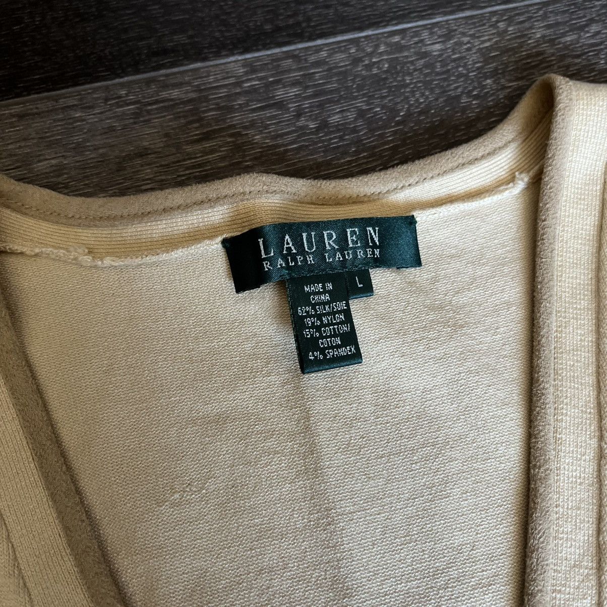 Lauren Ralph Lauren × Polo Ralph Lauren × Vintage New Vintage 90s Lauren Ralph Lauren V Neck Cardigan Sweater Size L / US 10 / IT 46 - 3 Thumbnail