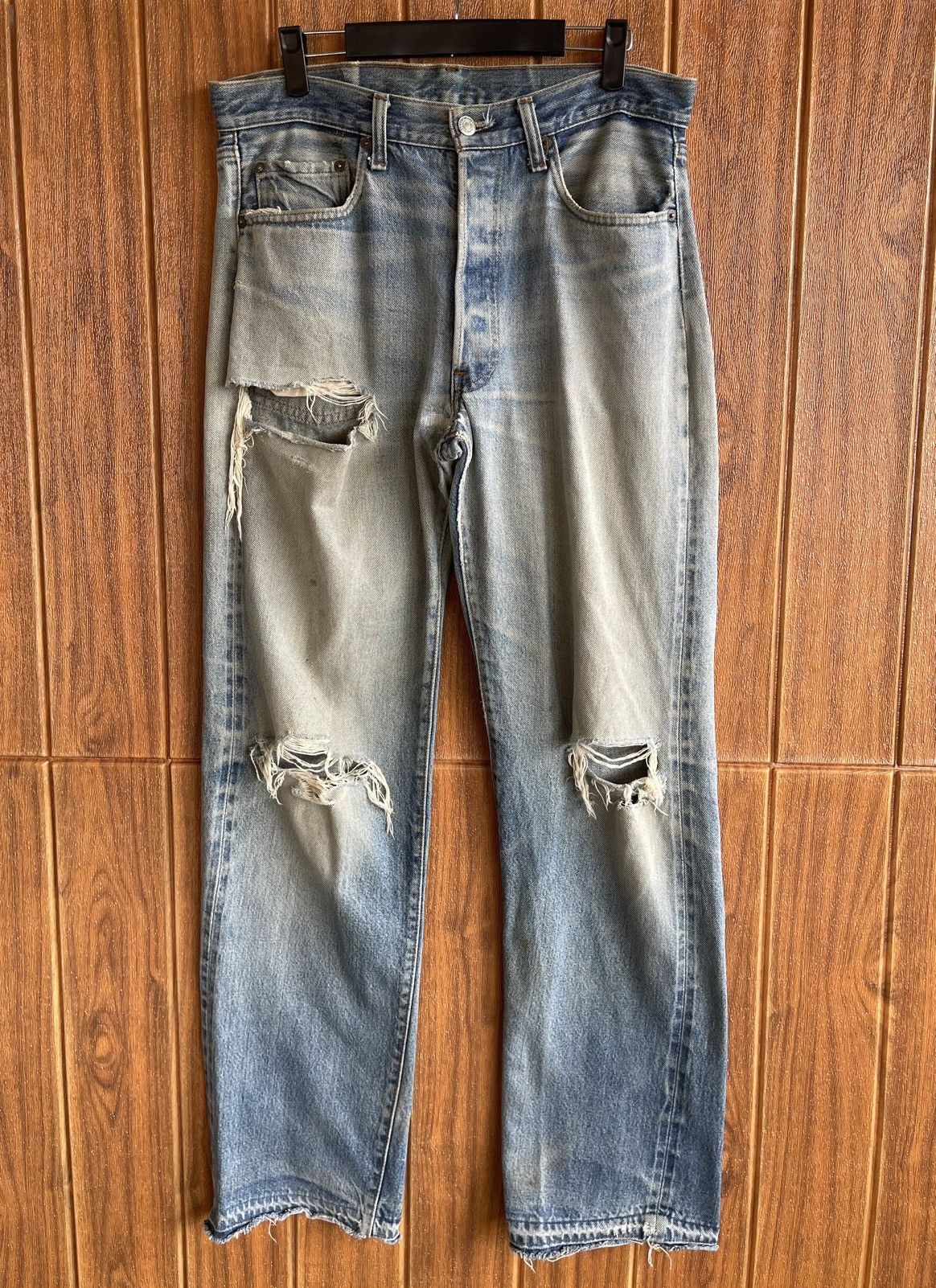 Levi's Vintage 80s🔥Levi’s 501🔥Rindem Hidden Rivets Selvedge Denim Size US 33 - 7 Thumbnail