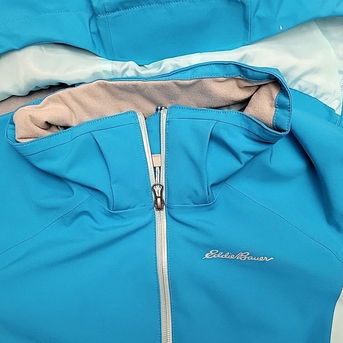 Eddie Bauer Eddie Bauer Weatheredge Jacket Womens 2XL Tall Blue Hooded Lined Parka Coat Weatheredge Wind-Resistant Water-Resistant Colorblock Zip Womens Size XXL / US 16-18 / IT 52-54 - 3 Thumbnail