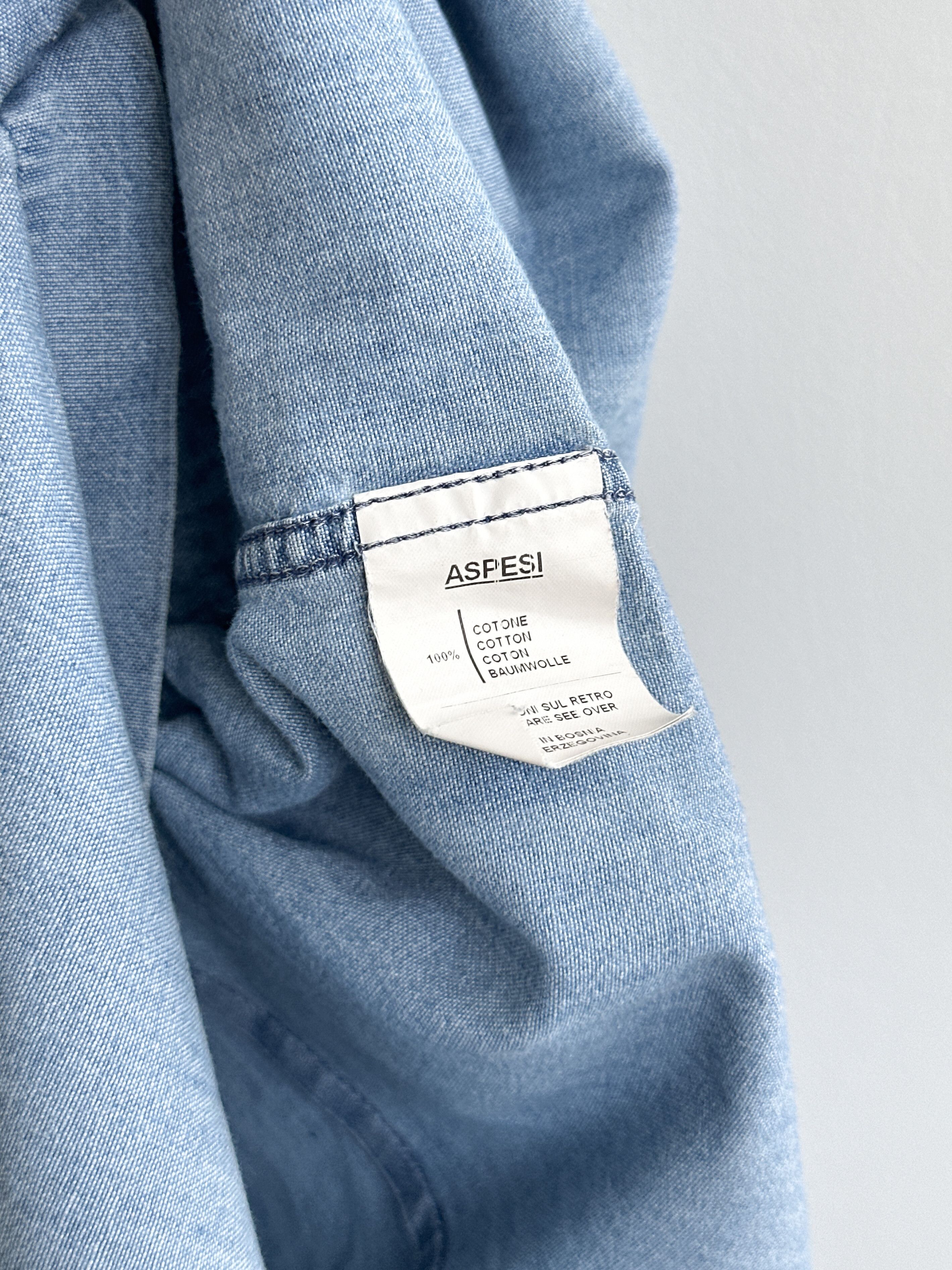 Aspesi Aspesi Blue Denim Jean Shirt Size US S / EU 44-46 / 1 - 6 Thumbnail