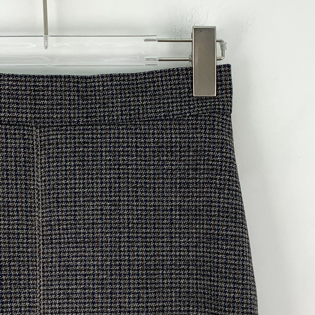 Fendi Fendi Dark Grey Houndstooth Wool Skirt K26WX Size 26" / US 2 / IT 38 - 4 Thumbnail