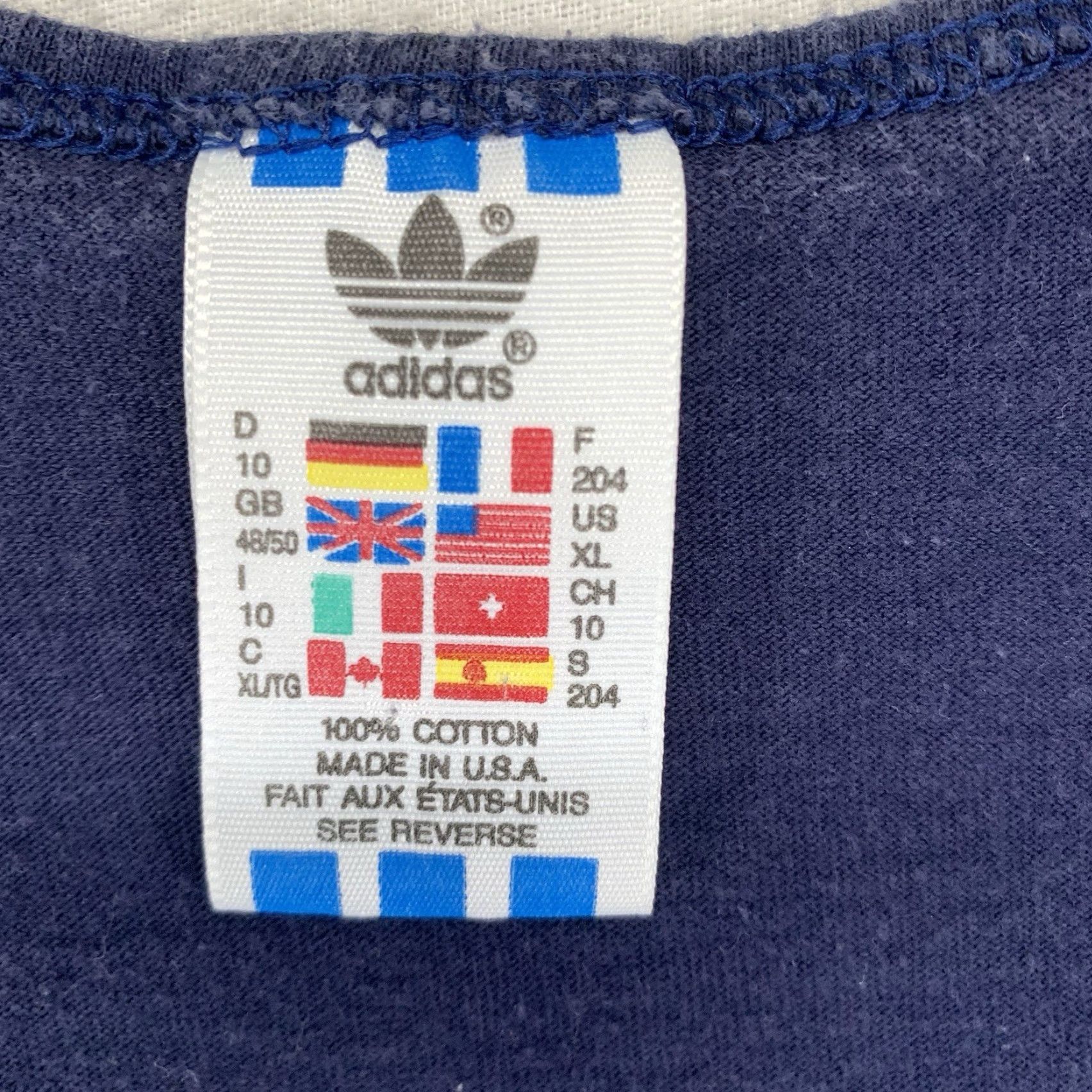 Adidas VINTAGE Adidas Men’s Sleeveless Tank Top T-Shirt XL Blue Sports Embroidered 80s Size US XL / EU 56 / 4 - 3 Thumbnail