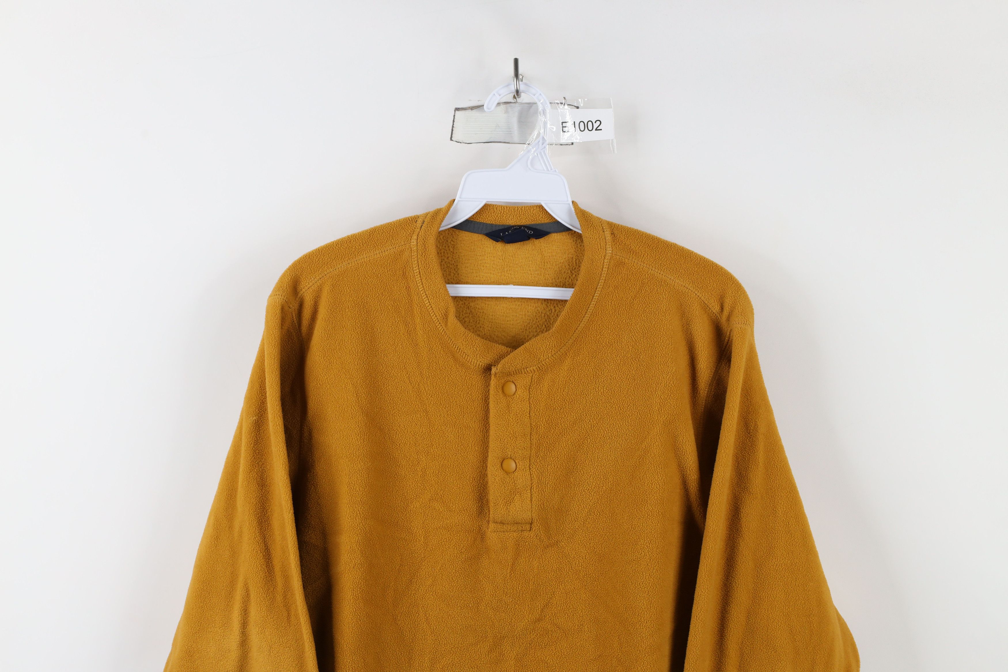 Lands' End × Vintage Vintage Lands End Snap Button Fleece Pullover Sweater Gold Size US S / EU 44-46 / 1 - 2 Thumbnail