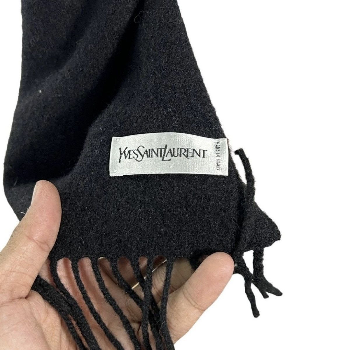 Yves Saint Laurent Scarf yvessaintlaurent wool black colour Size ONE SIZE - 3 Thumbnail
