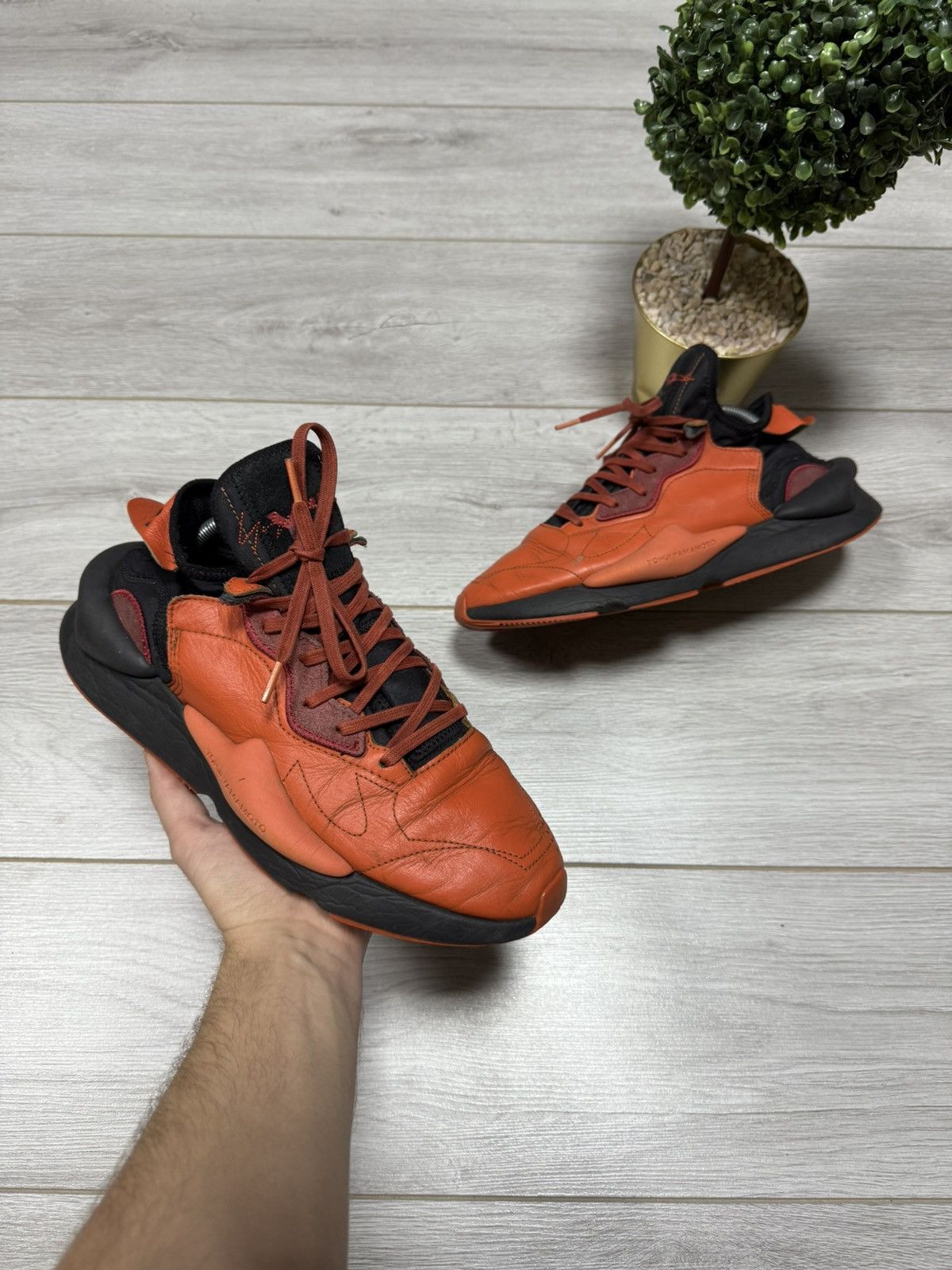 Y-3 Y-3 KAIWA leather sneakers shoes Size US 10.5 / EU 43-44 - 1 Thumbnail