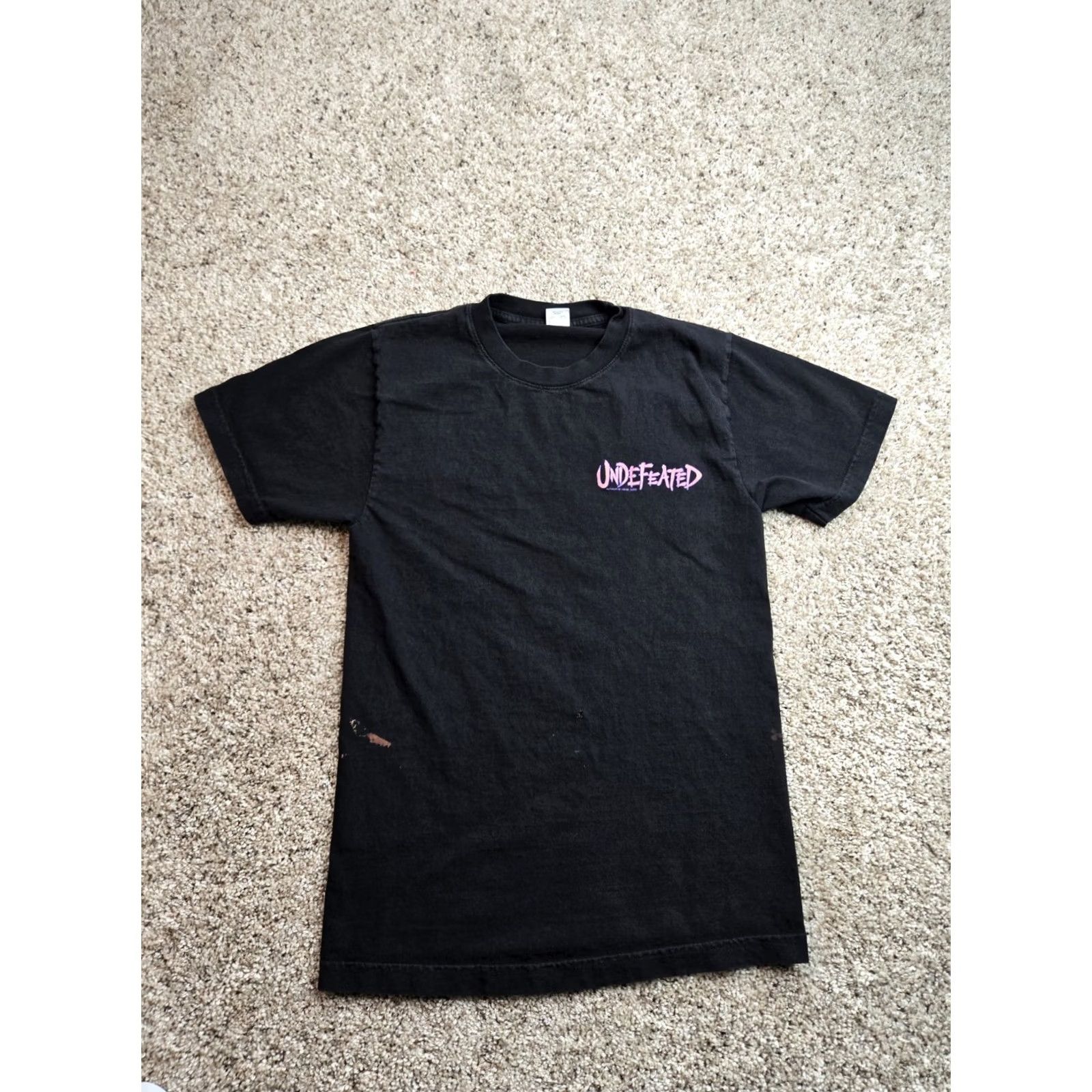 Undefeated Undefeated T Shirt XS Mens Short Sleeve Graphic Pullover USA Made Black Cotton, Crew Neck, Logo, Hip Hop, 2000s, Regular Fit, Vintage: No Size US XS / EU 42 / 0 - 2 Thumbnail