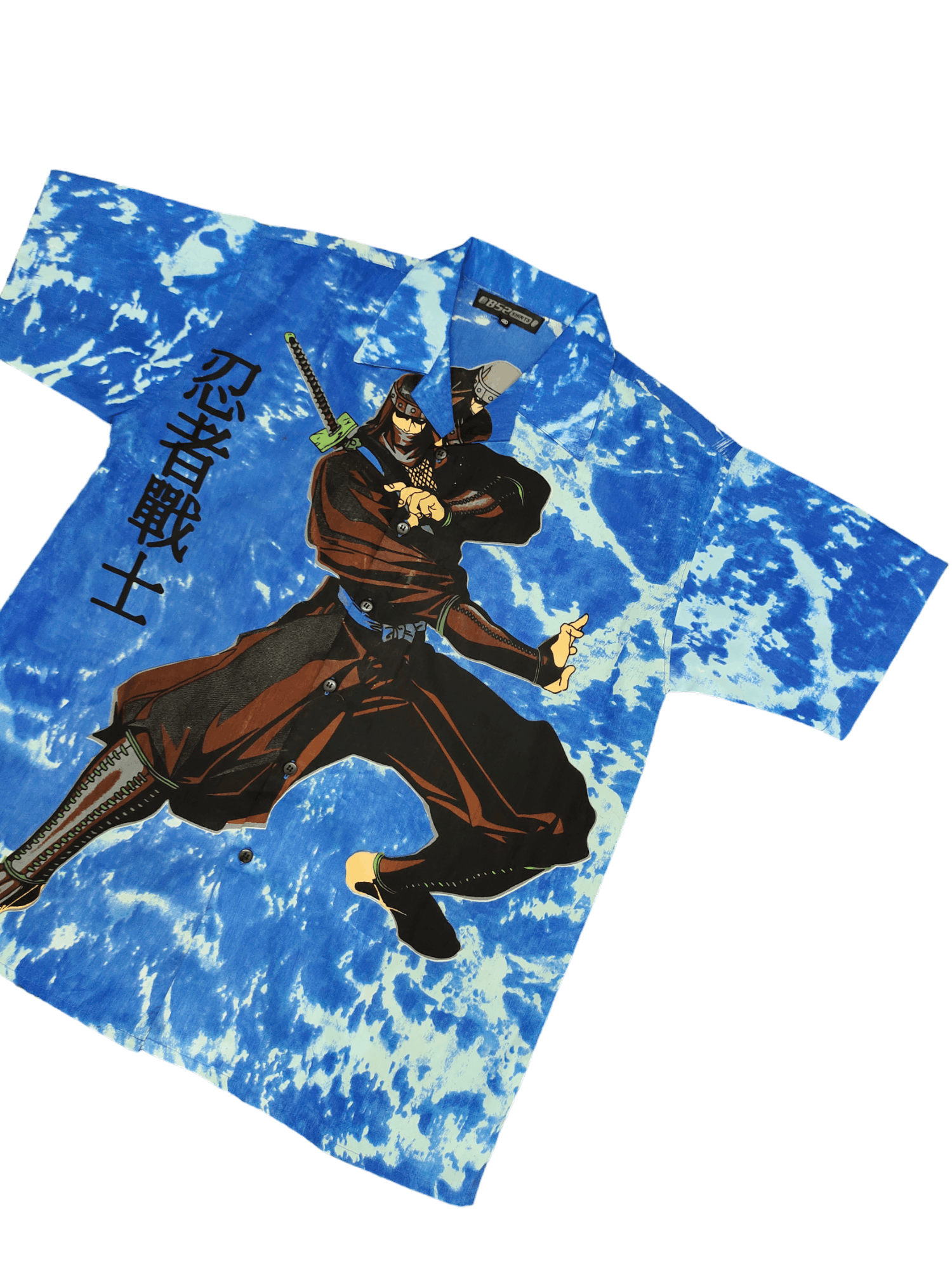 Anime Vintage Ninja Warrior Anime Print Oversize Shirt Size US M / EU 48-50 / 2 - 5 Thumbnail
