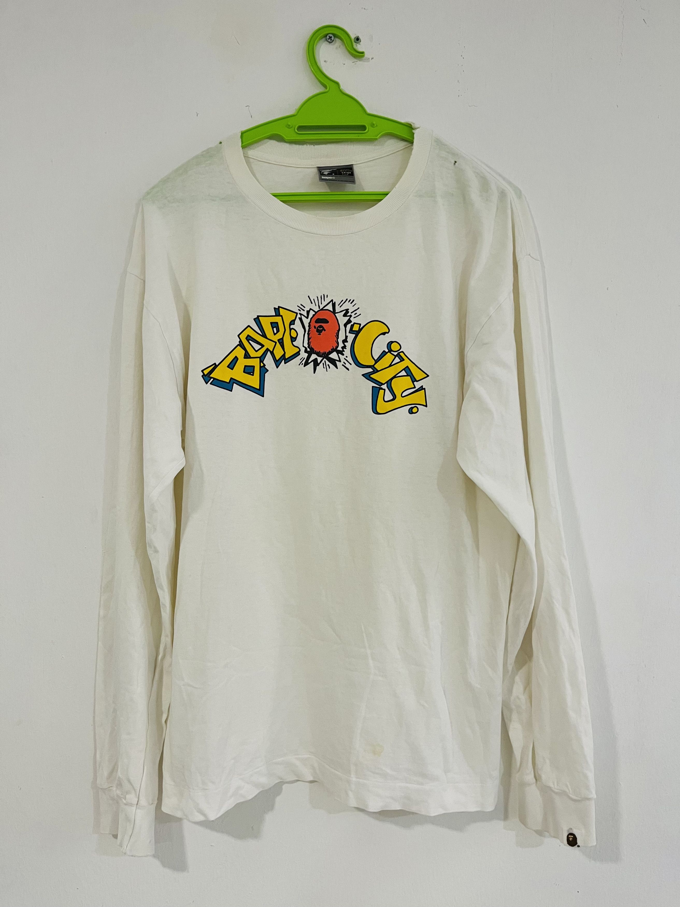 Bape × Vintage Bape City Long Sleeve Tee Size US L / EU 52-54 / 3 - 1 Thumbnail