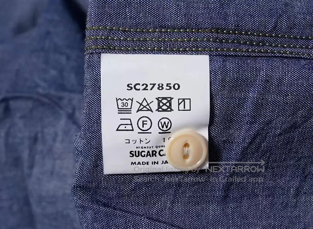 Sugar Cane sugar cane blue chambray work shirt. Size US XL / EU 56 / 4 - 6 Thumbnail