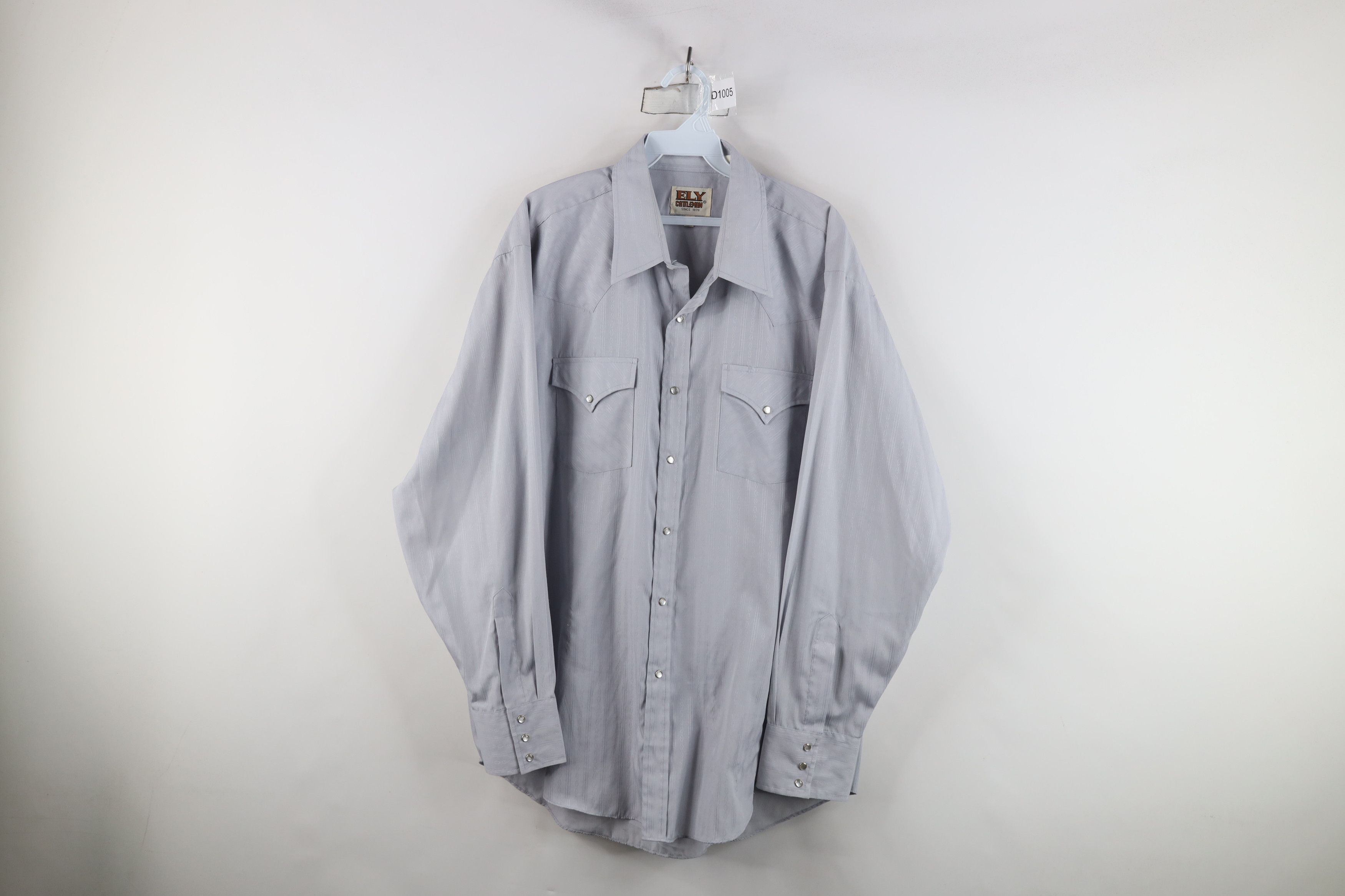 Vintage Vintage 90s Rockabilly Western Cowboy Button Shirt Gray Size US M / EU 48-50 / 2 - 1 Thumbnail