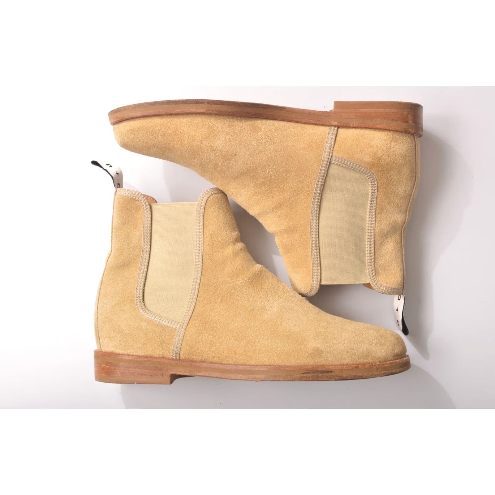 Vintage Duke + Dexter Desert Chelsea Boots Handmade in England Size UK 7 / US 7.5-8 / EU 41 Beige Suede Chelsea Boots Mens Size US 7 / EU 40 - 6 Thumbnail