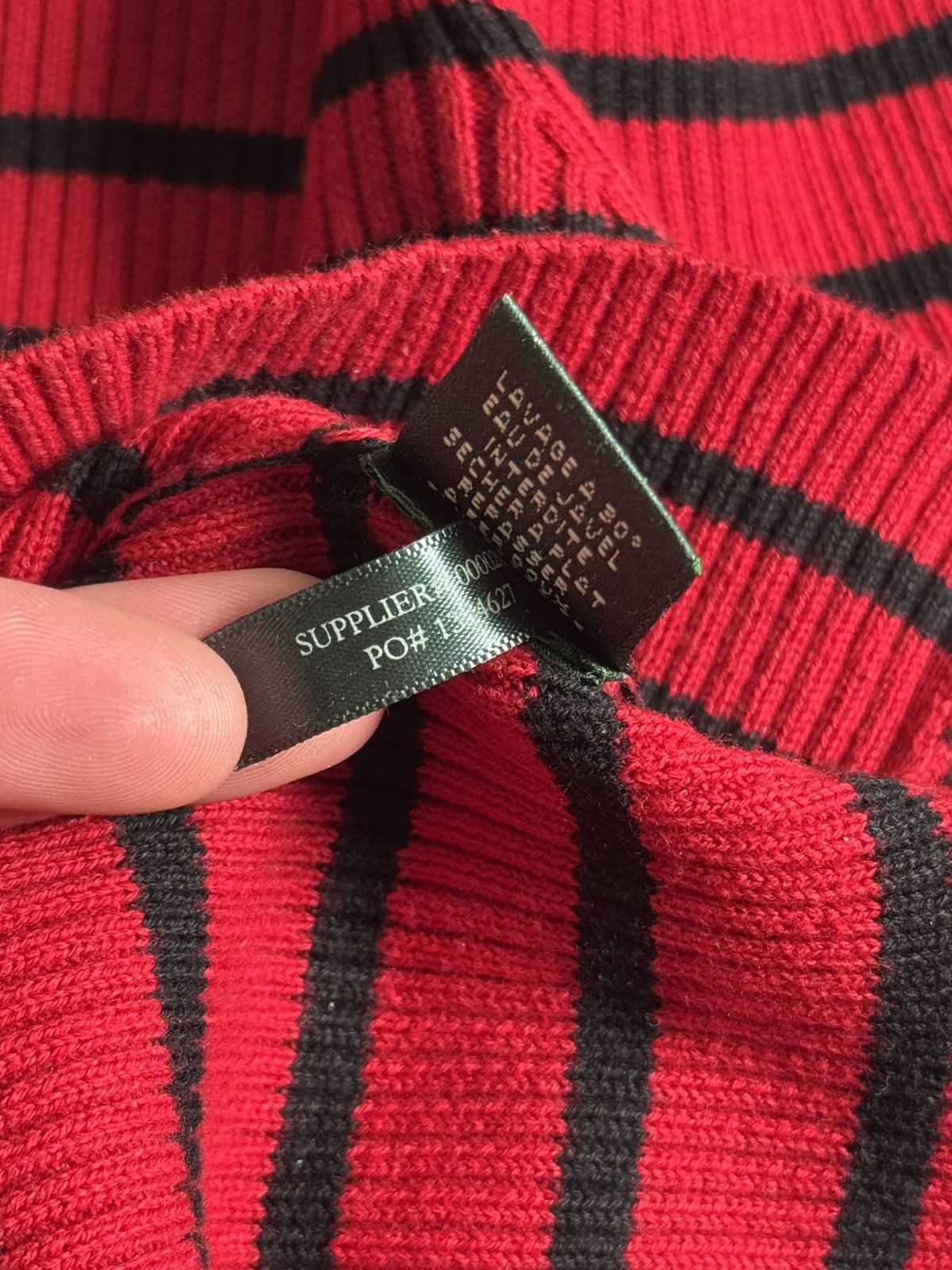 Lauren Ralph Lauren Lauren Ralph Lauren L/size striped turtleneck sweater Size L / US 10 / IT 46 - 7 Thumbnail