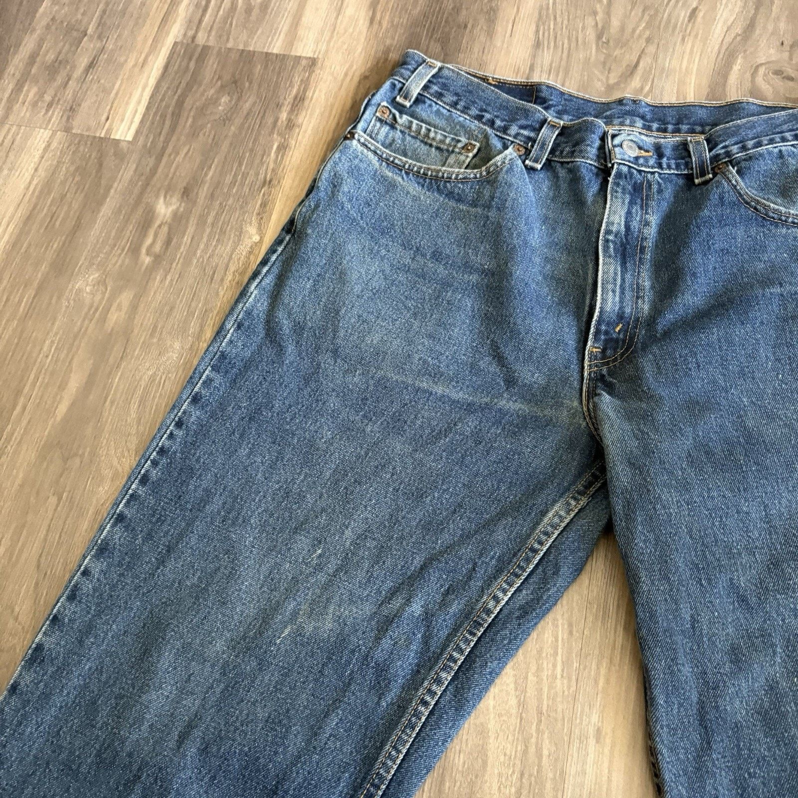 Levi's × Vintage Vintage Levis 550 Jeans 34x31 Dark Wash Red Tab Denim Size US 34 / EU 50 - 4 Thumbnail