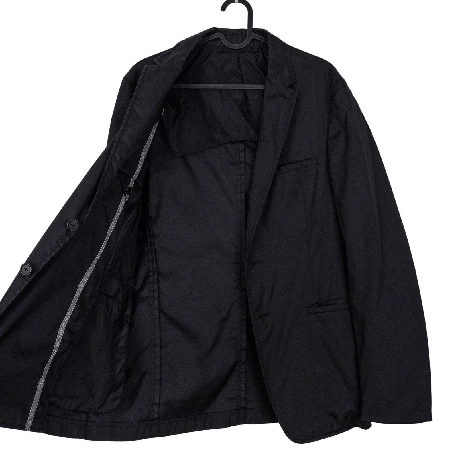 Prada Vintage Prada AW2010 Black Nylon Lightweight Blazer Jacket Size US M / EU 48-50 / 2 - 5 Thumbnail